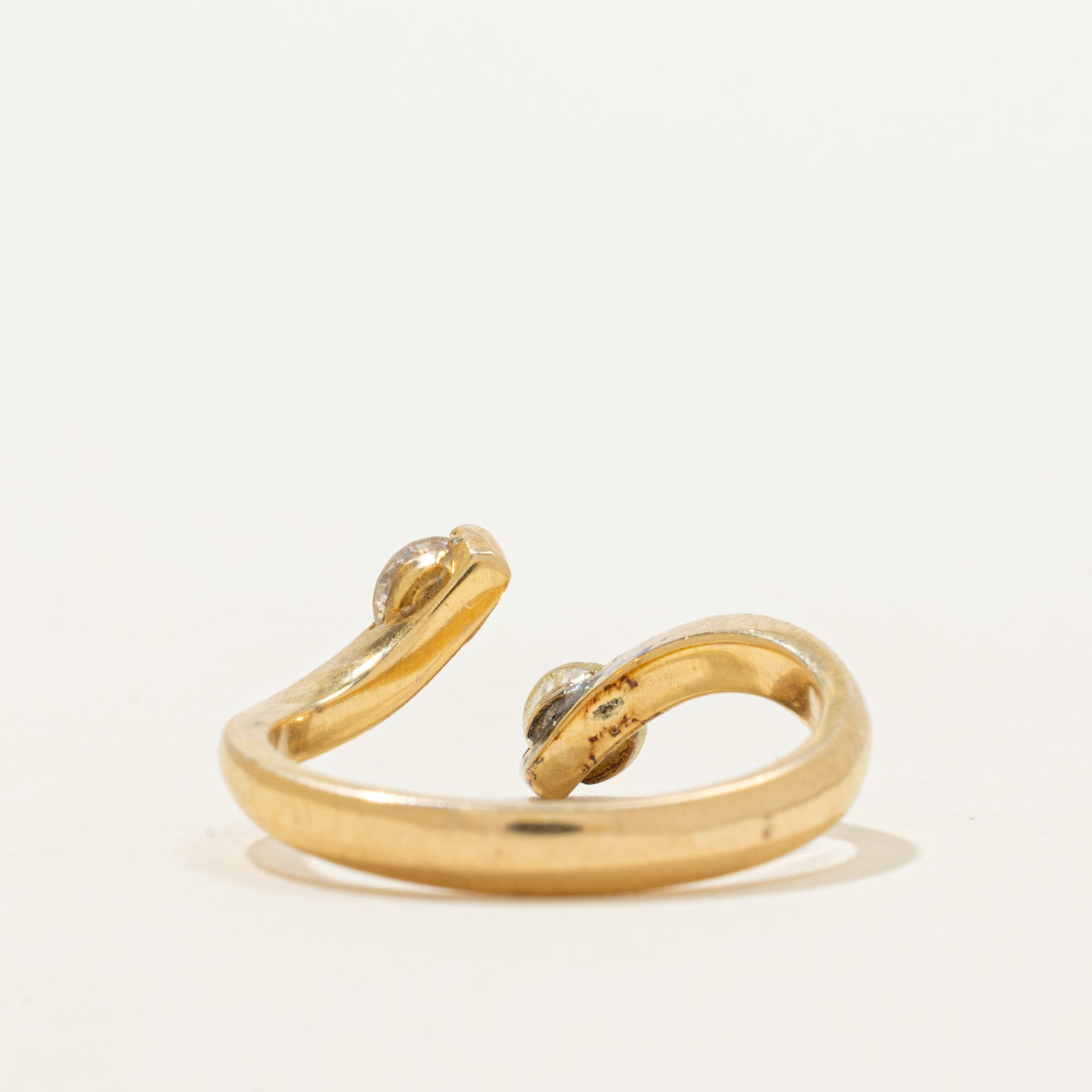 Two Stone Diamond Bypass Ring | 0.36ctw | SZ 5.5