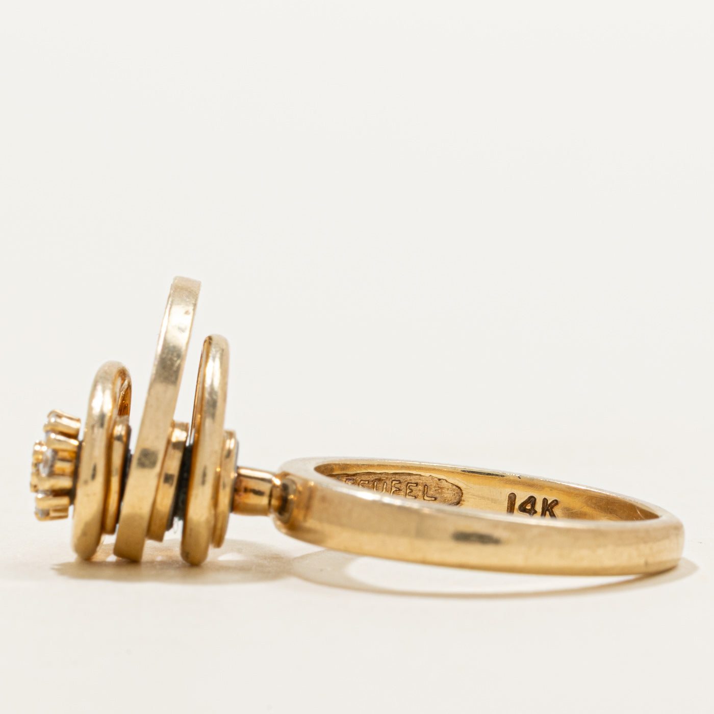 Diamond Cluster Kinetic Spin Ring | 0.23ctw | SZ 5.25