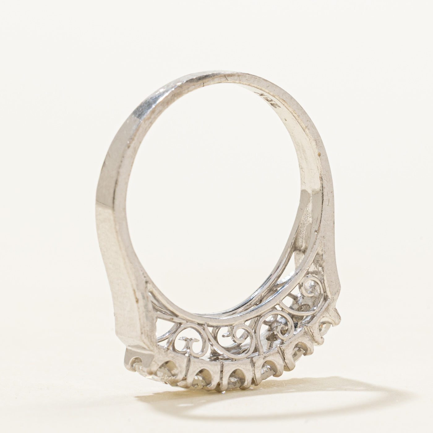 18k Six Stone Diamond Scrollwork Ring | 0.55ctw | SZ 6