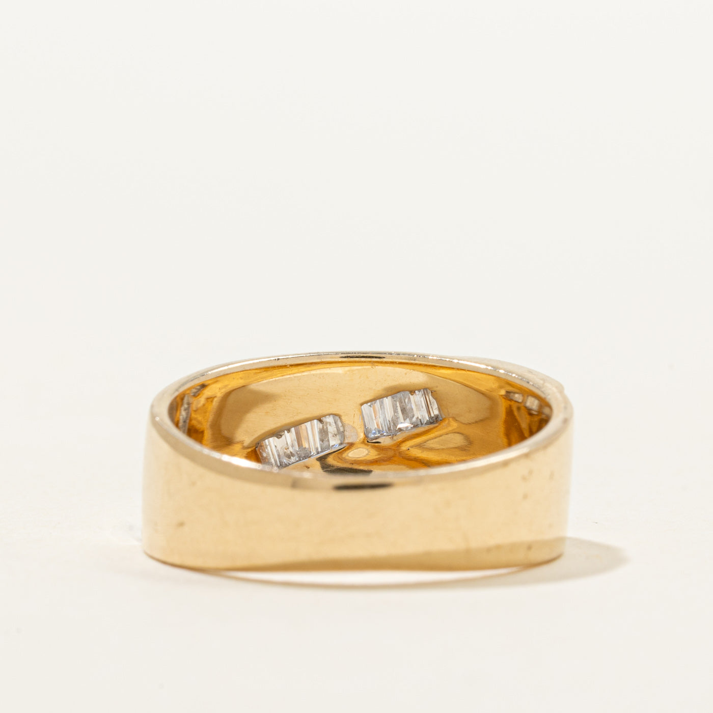 Two Tone Diagonal Diamond Ring | 0.25ctw | SZ 6.75