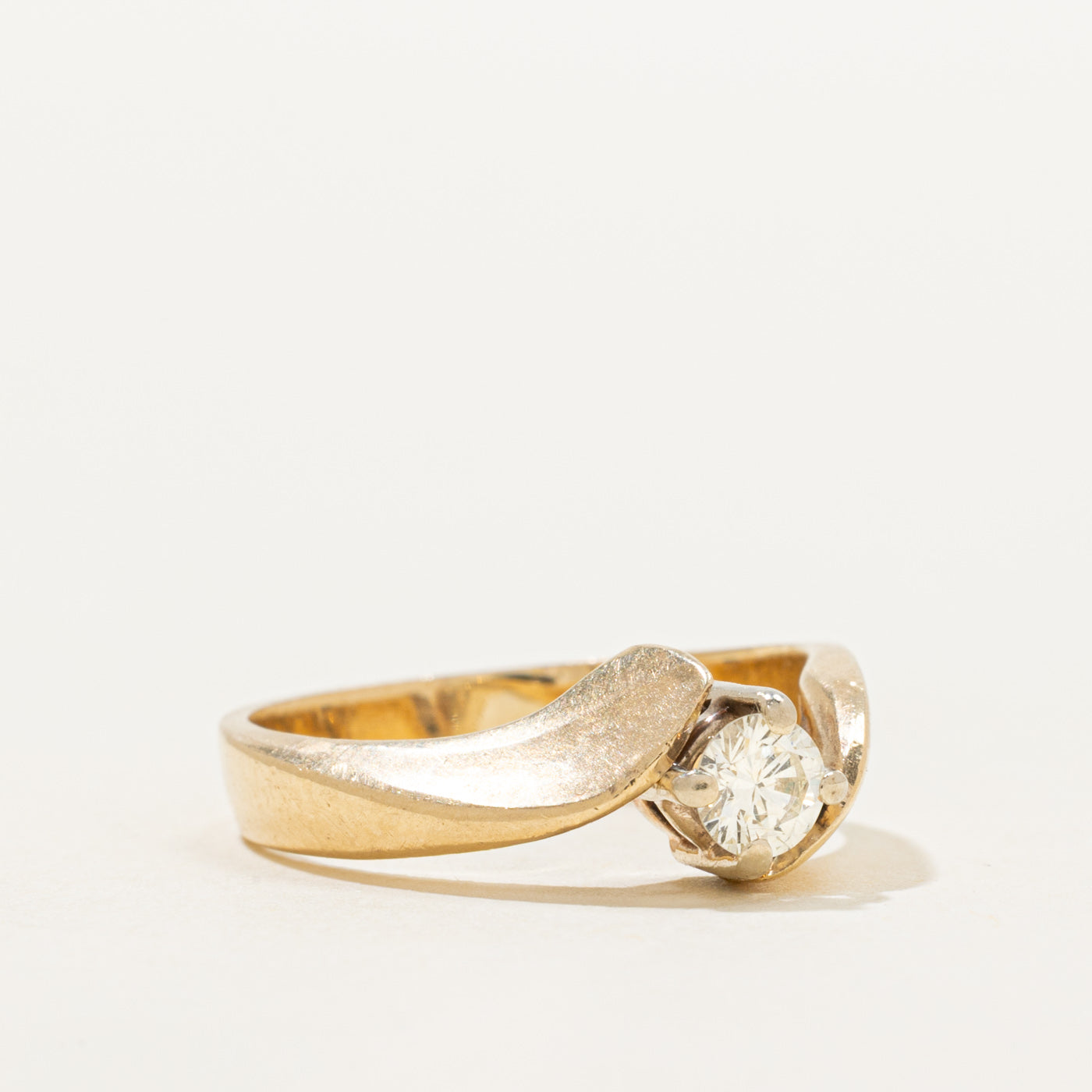 Solitaire Diamond Bypass Ring | 0.29ct | SZ 6.5