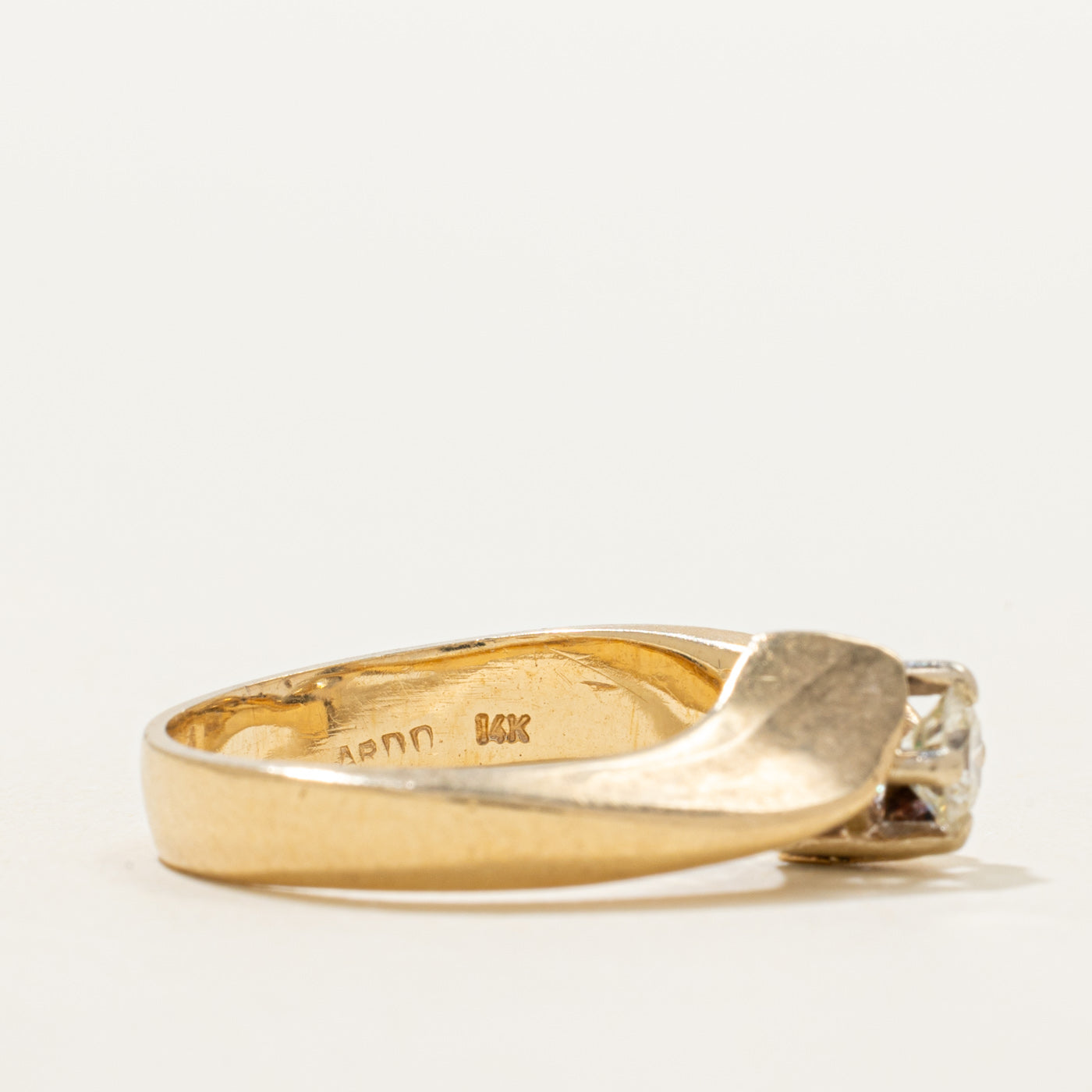 Solitaire Diamond Bypass Ring | 0.29ct | SZ 6.5
