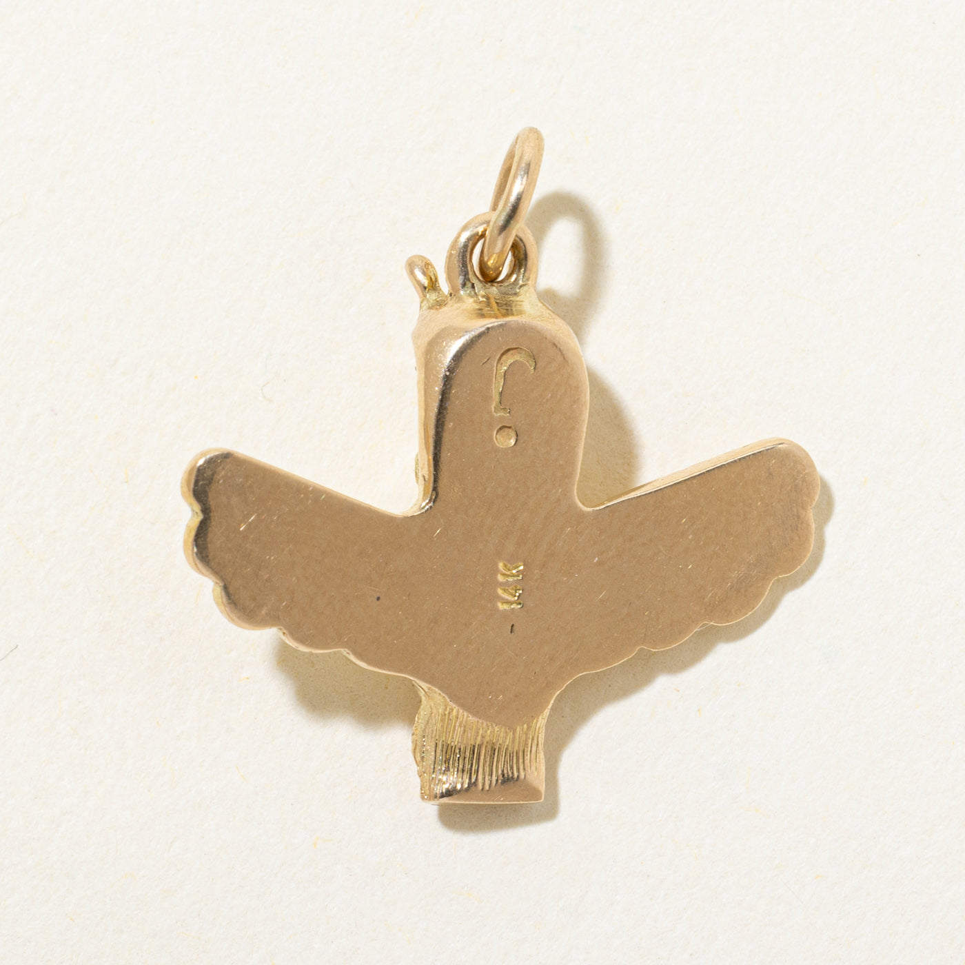 14k Yellow Gold Indigenous Eagle Charm