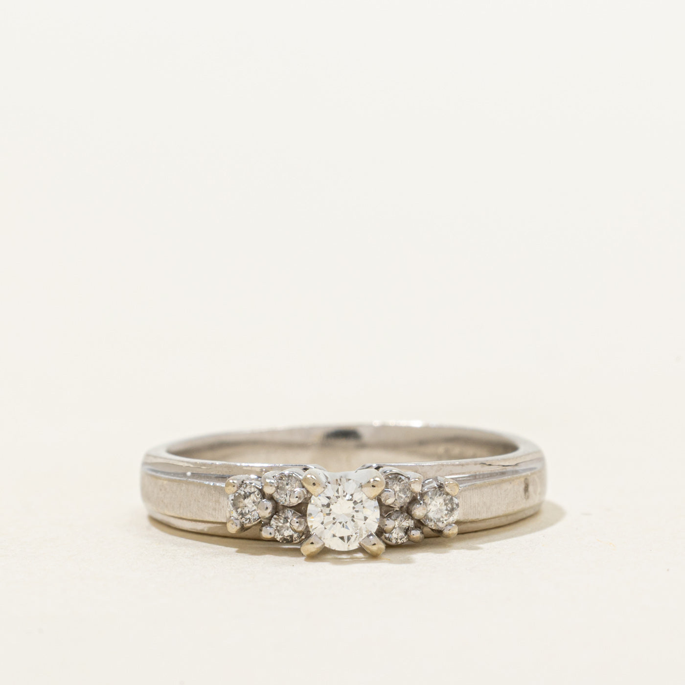 White Gold Diamond Accented Ring | 0.22ctw | SZ 6