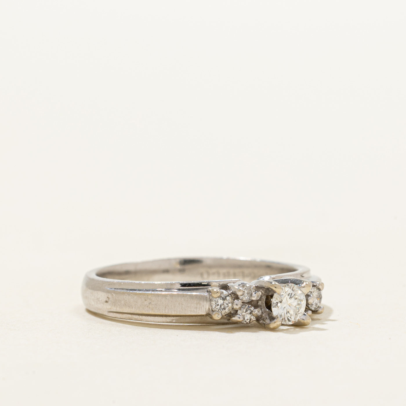 White Gold Diamond Accented Ring | 0.22ctw | SZ 6