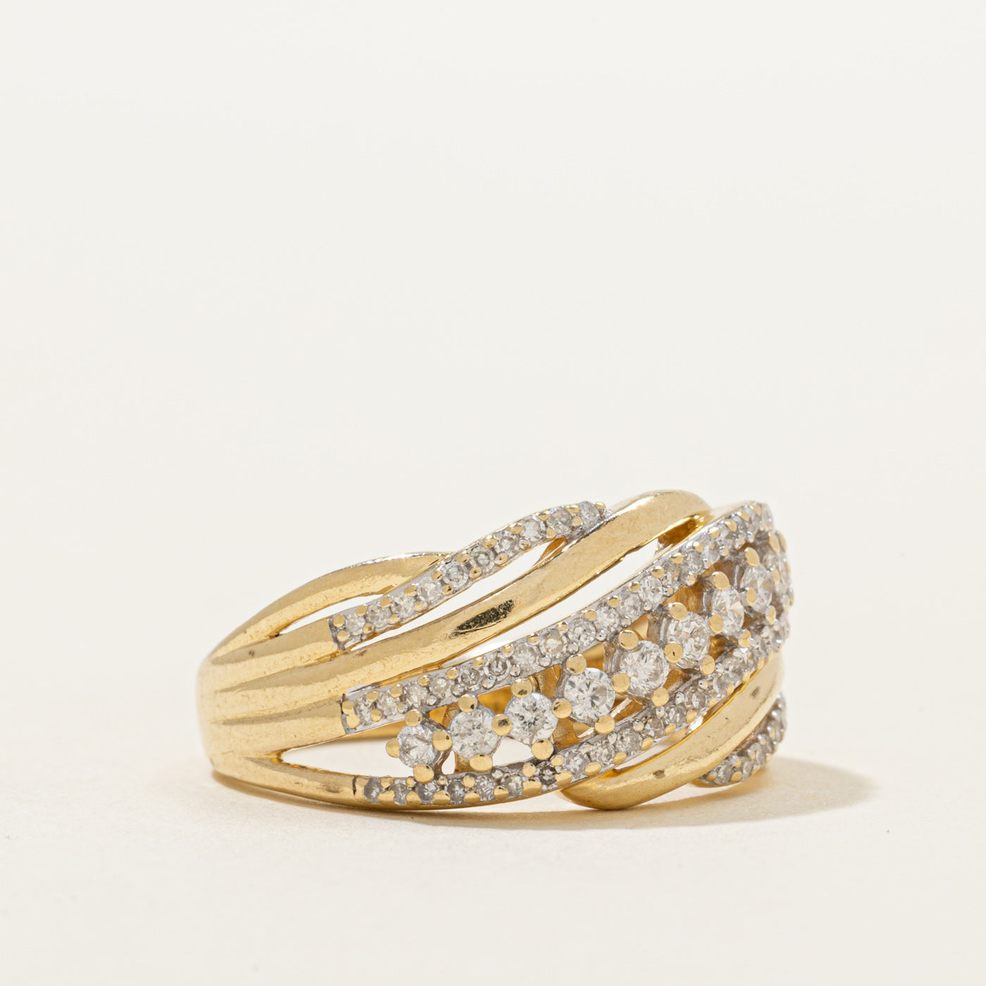 Multi Row Diamond Waterfall Ring | 0.50ctw | SZ 7