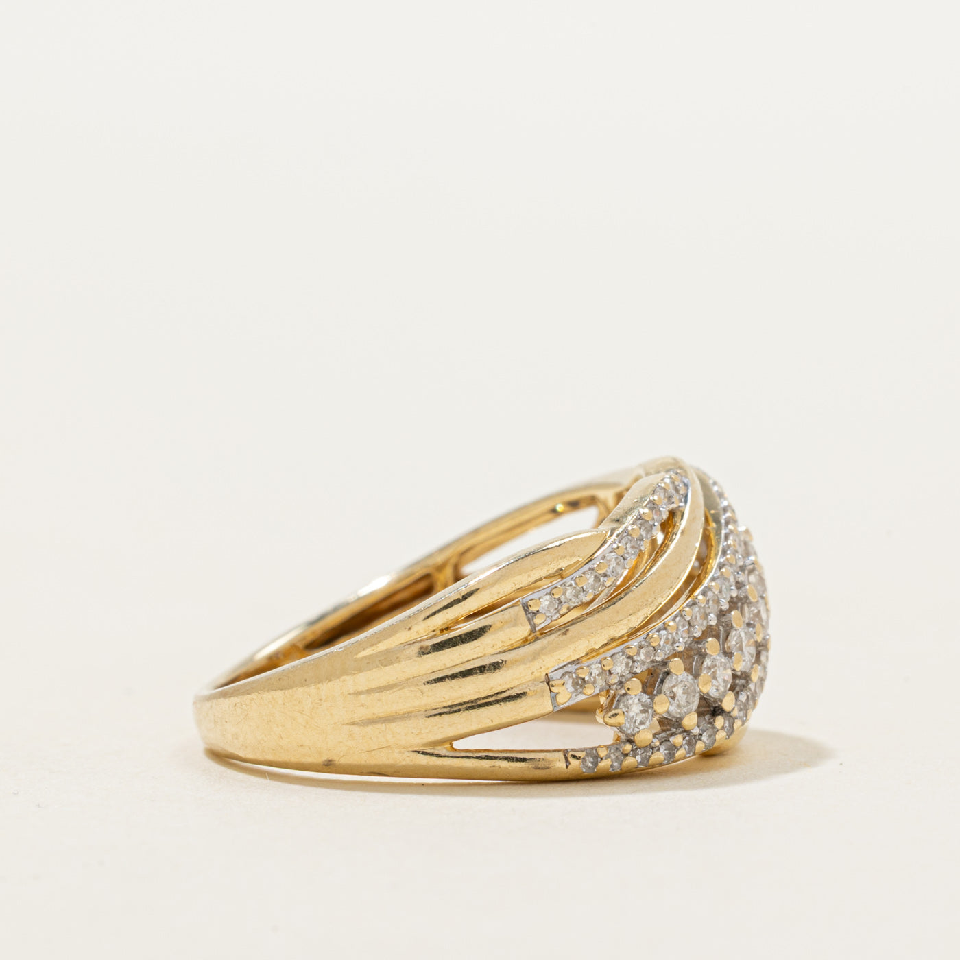 Multi Row Diamond Waterfall Ring | 0.50ctw | SZ 7