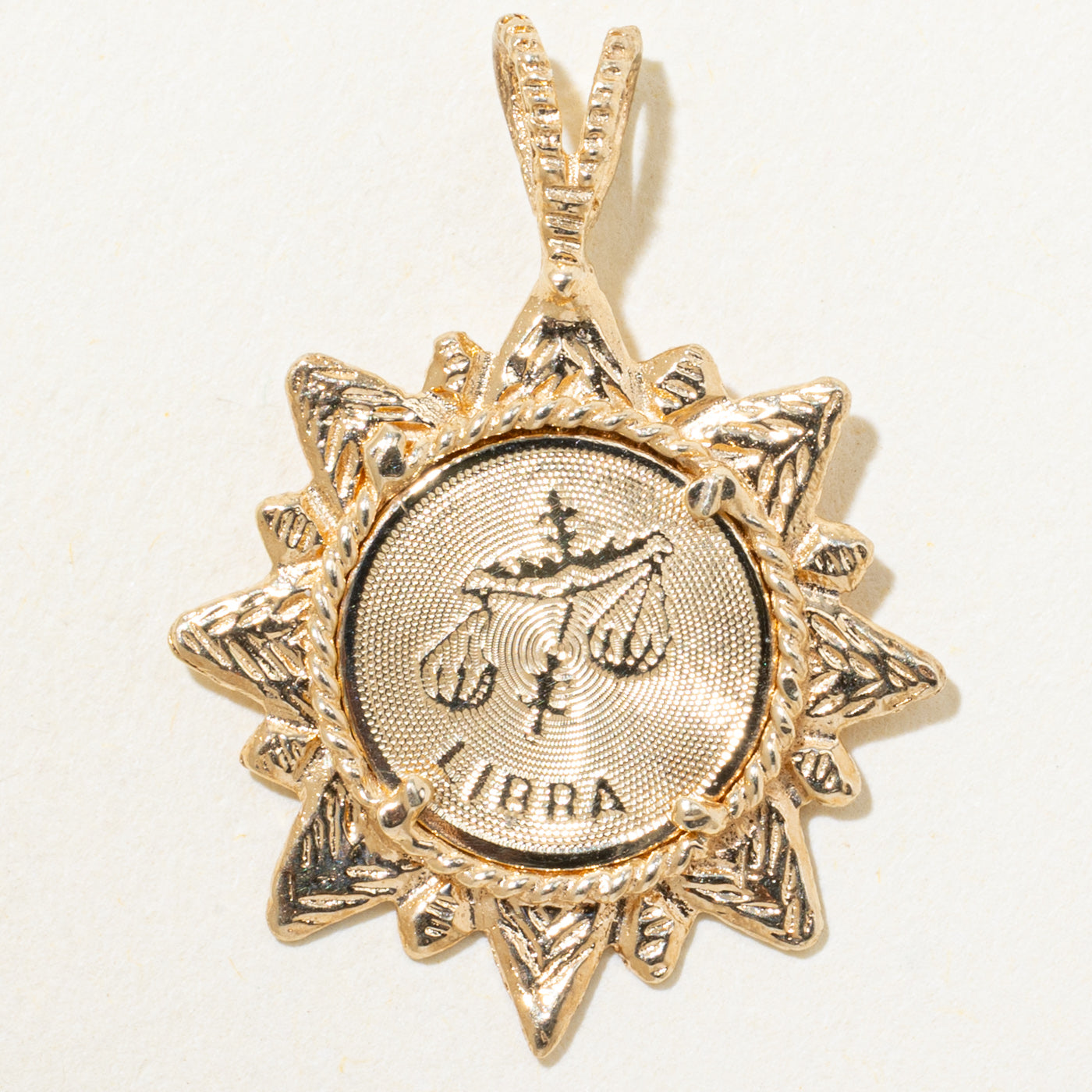 14k Yellow Gold Libra Pendant