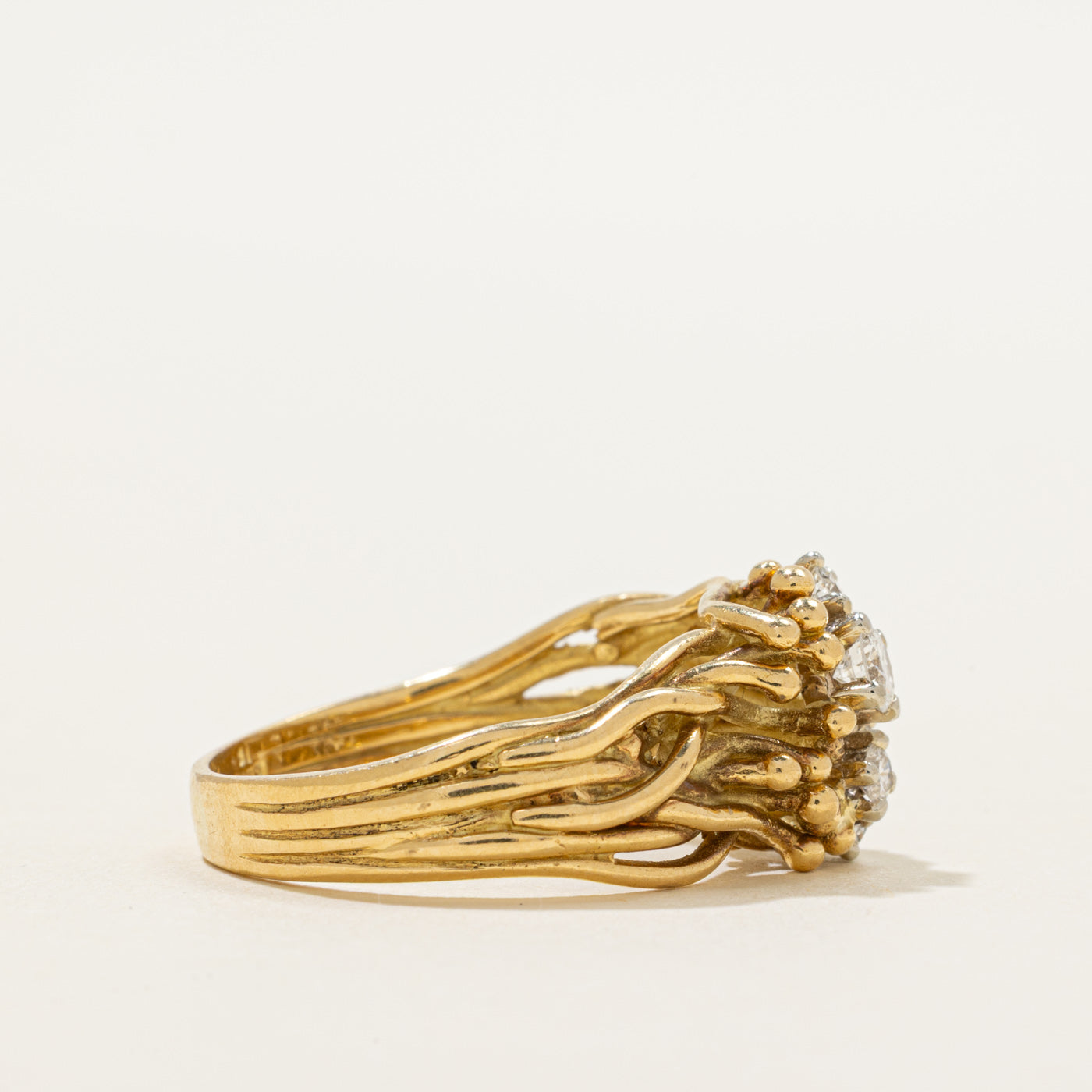 Scattered Diamond Twisted Ring | 0.36ctw | SZ 9.75