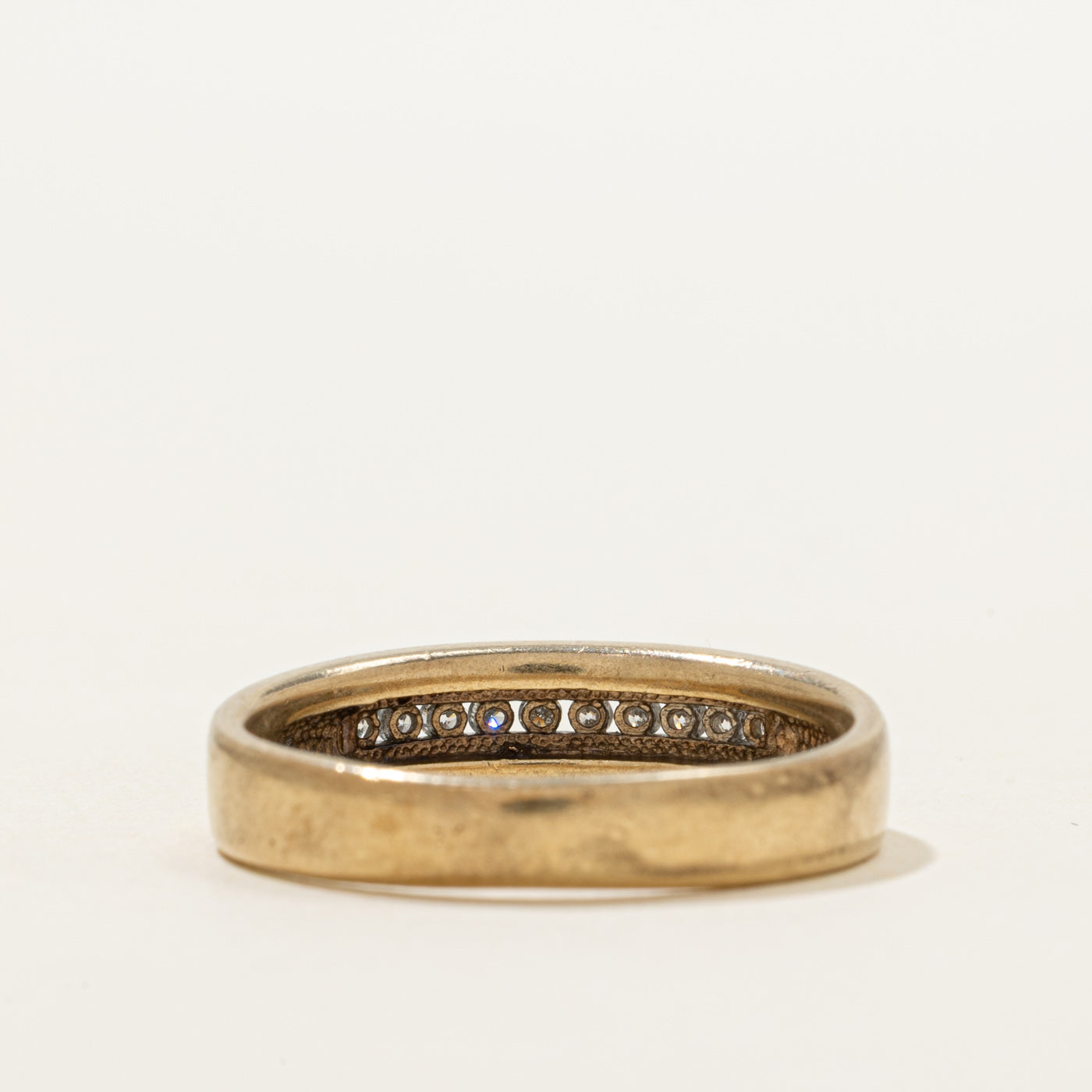 Channel Set Diamond Milgrained Ring | 0.15ctw | SZ 10