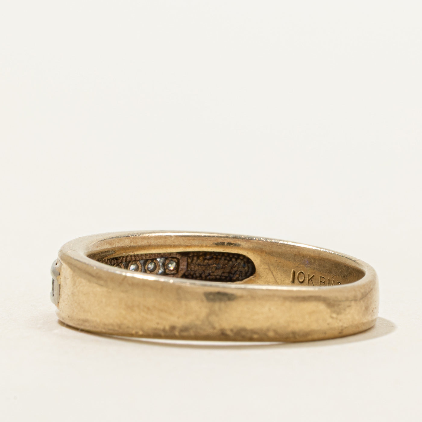 Channel Set Diamond Milgrained Ring | 0.15ctw | SZ 10