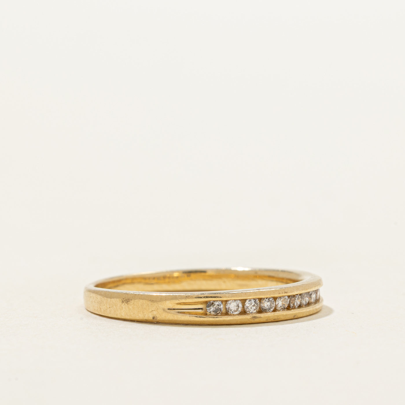 Channel Set Diamond Band | 0.10ctw | SZ 6.25
