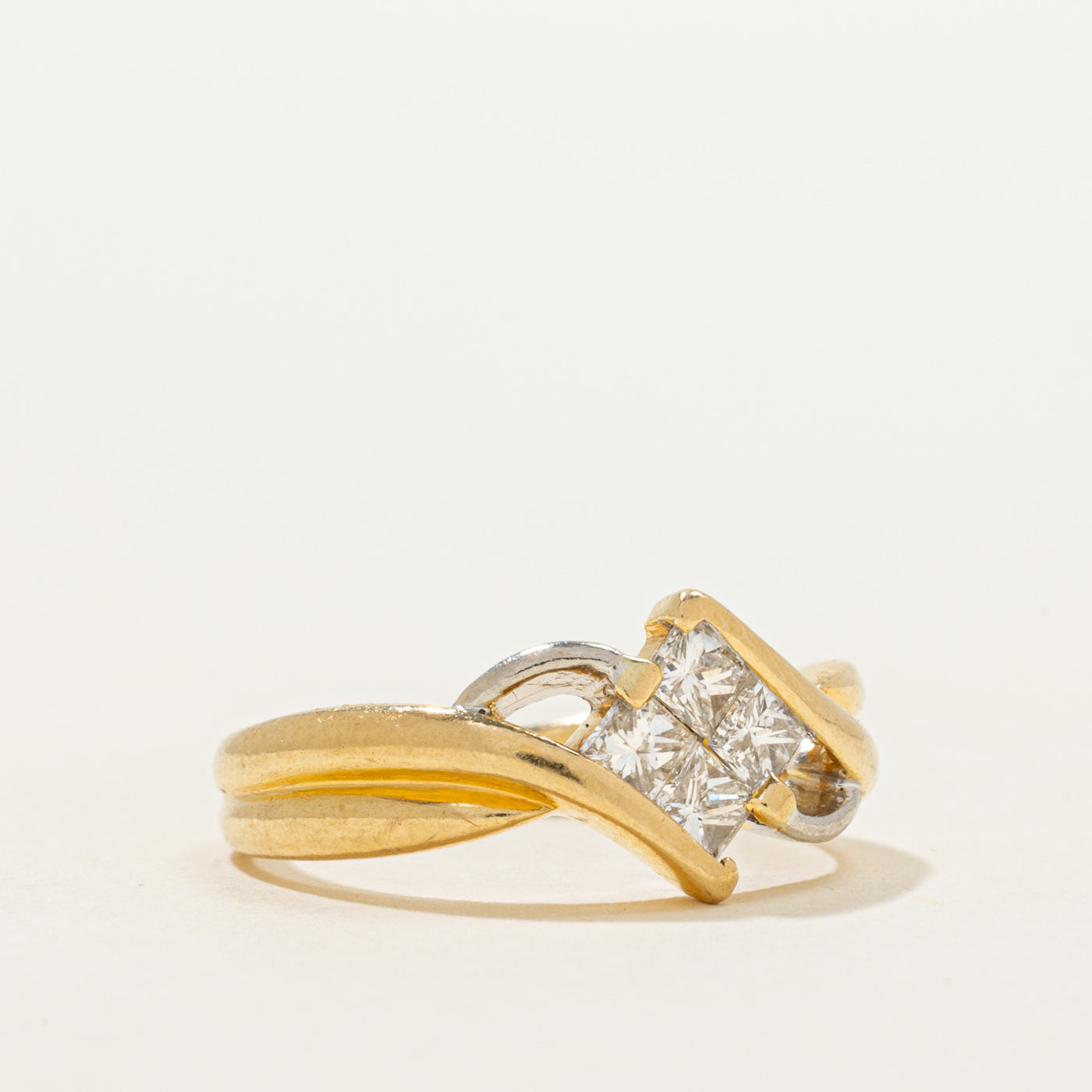 Princess Cut Diamond Bypass Ring | 0.50ctw | SZ 6