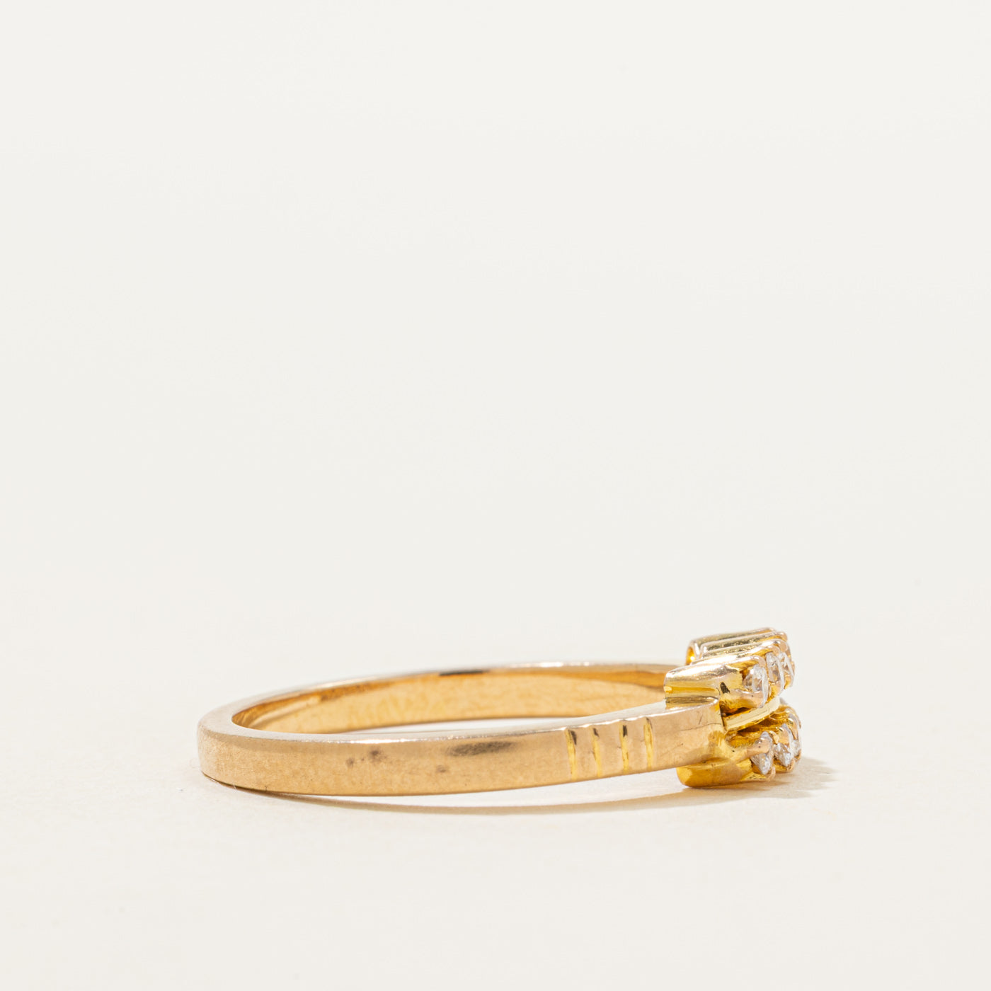 18k Double Row Diamond Ring | 0.19ctw | SZ 7.75
