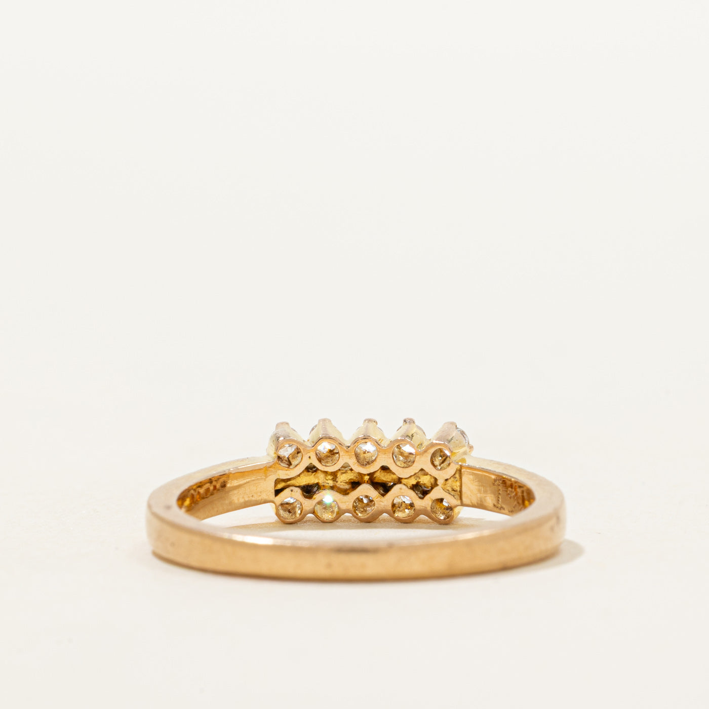 18k Double Row Diamond Ring | 0.19ctw | SZ 7.75