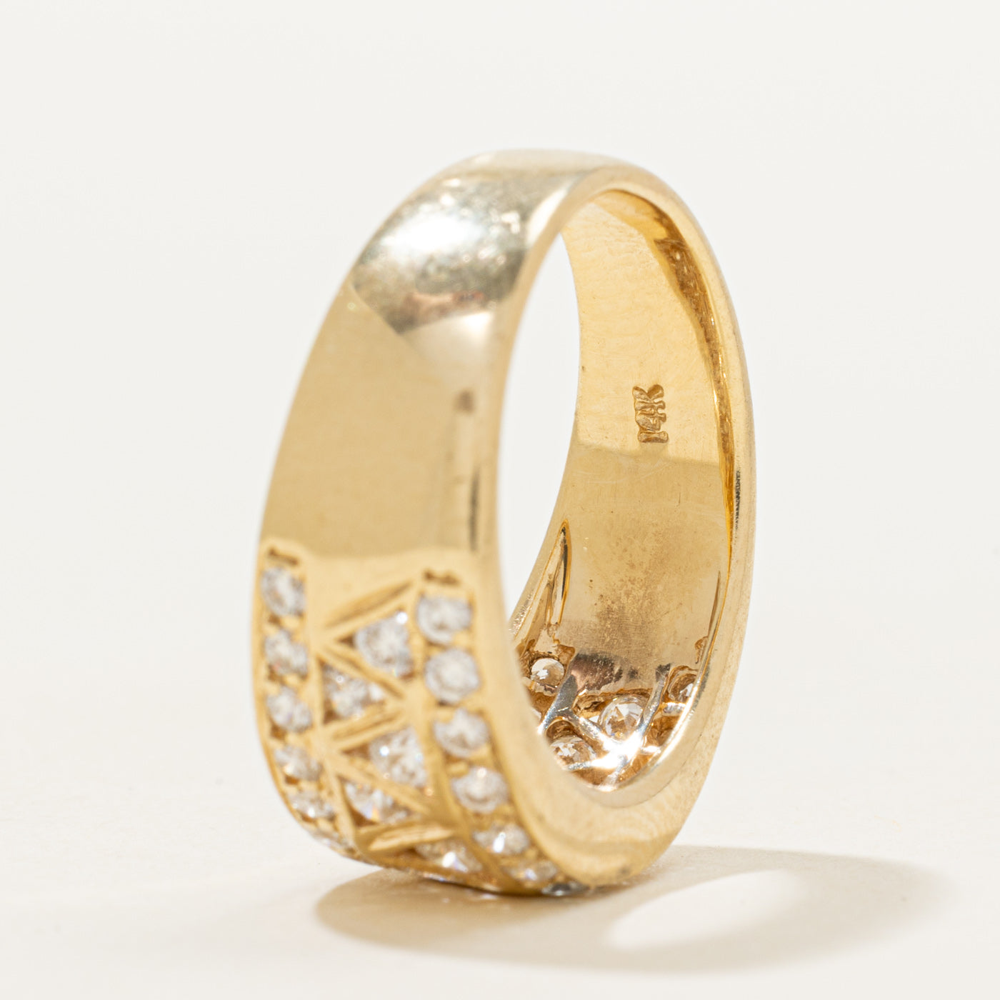 Diamond Triangle Pattern Dome Ring | 1.00ctw | SZ 7