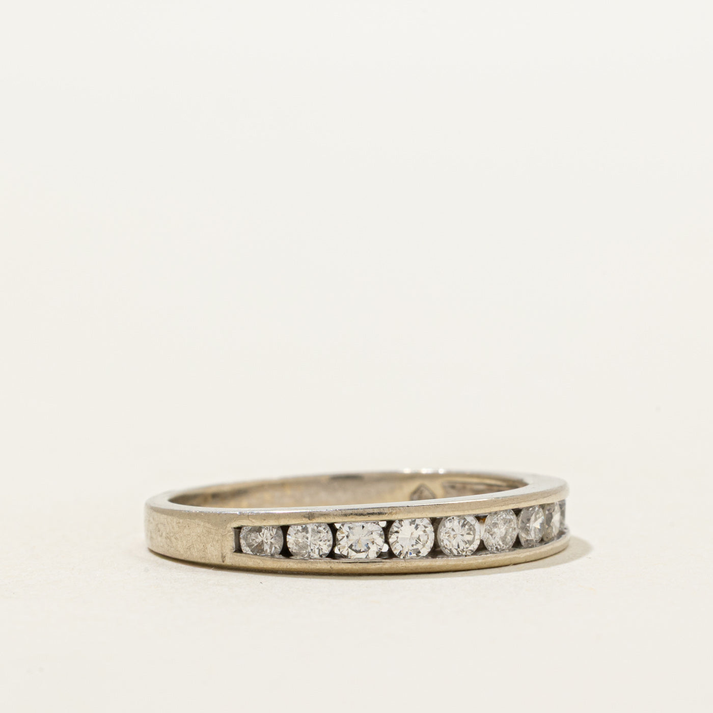 White Gold Semi Eternity Diamond Band | 0.50ctw | SZ 8
