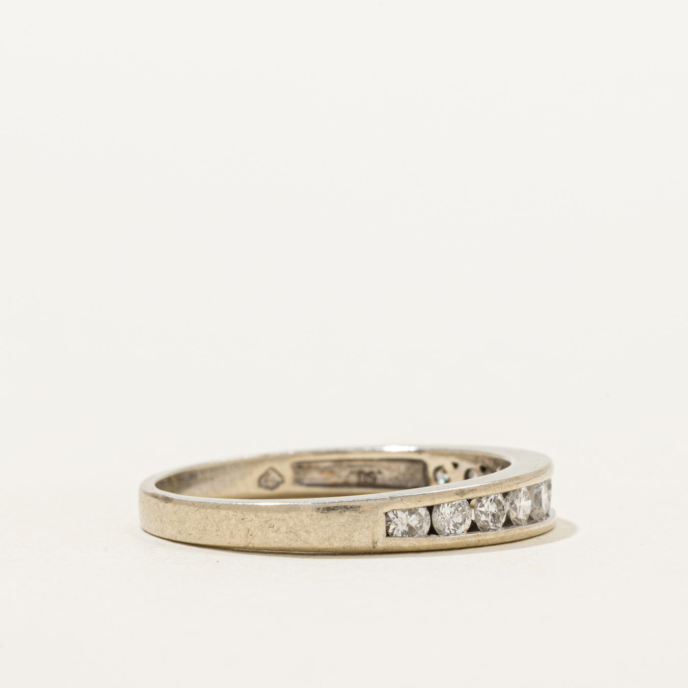 White Gold Semi Eternity Diamond Band | 0.50ctw | SZ 8