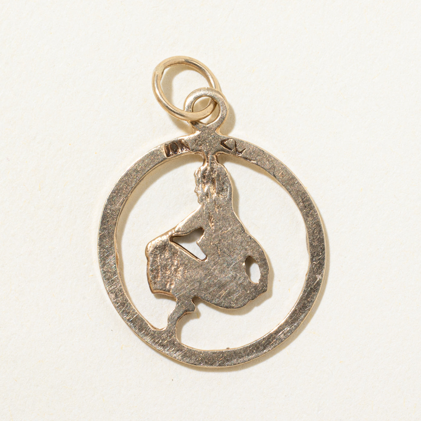 10k Yellow Gold Female Circle Charm