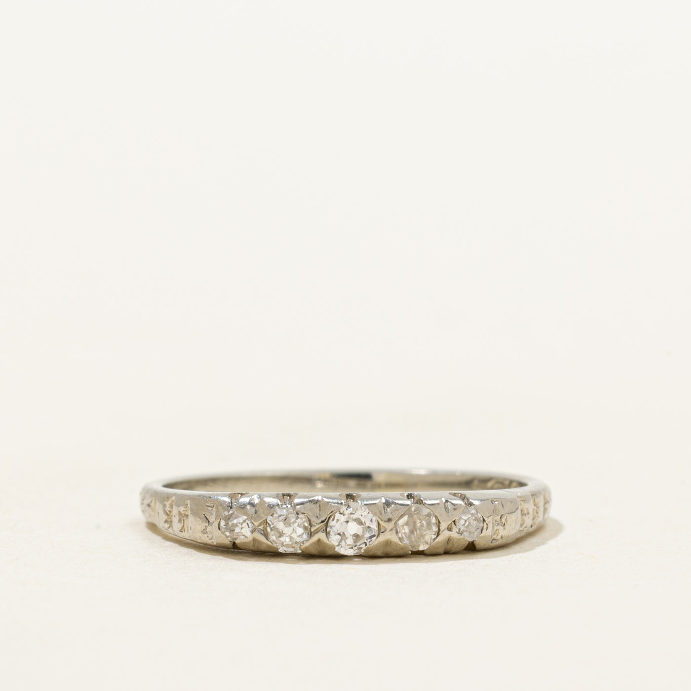 Vintage Canadian Five Stone Diamond Ring | 0.04ctw | SZ 5.25