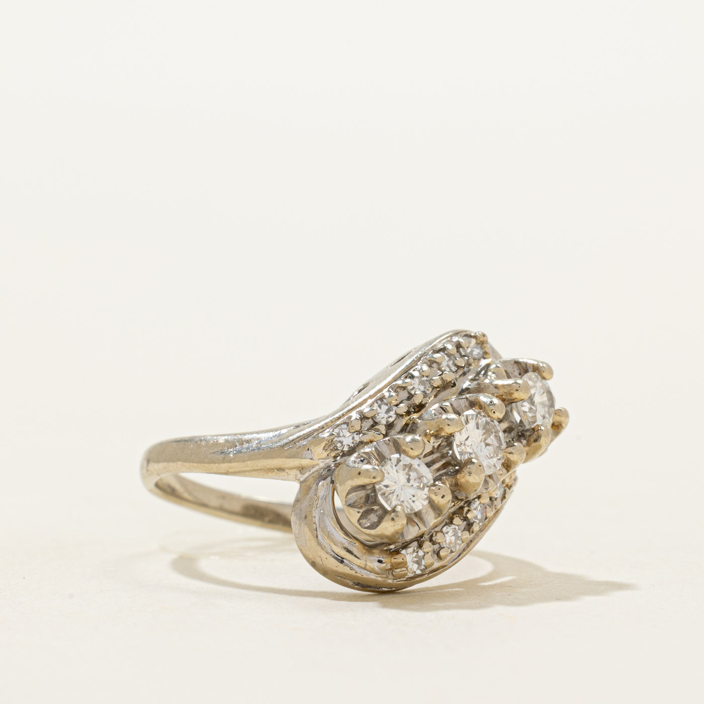 Three Stone Illusion Set Diamond Ring | 0.47ctw | SZ 5.5