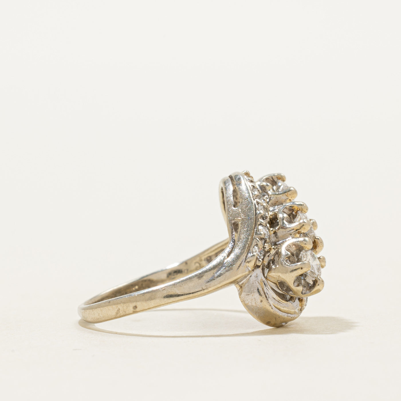 Three Stone Illusion Set Diamond Ring | 0.47ctw | SZ 5.5