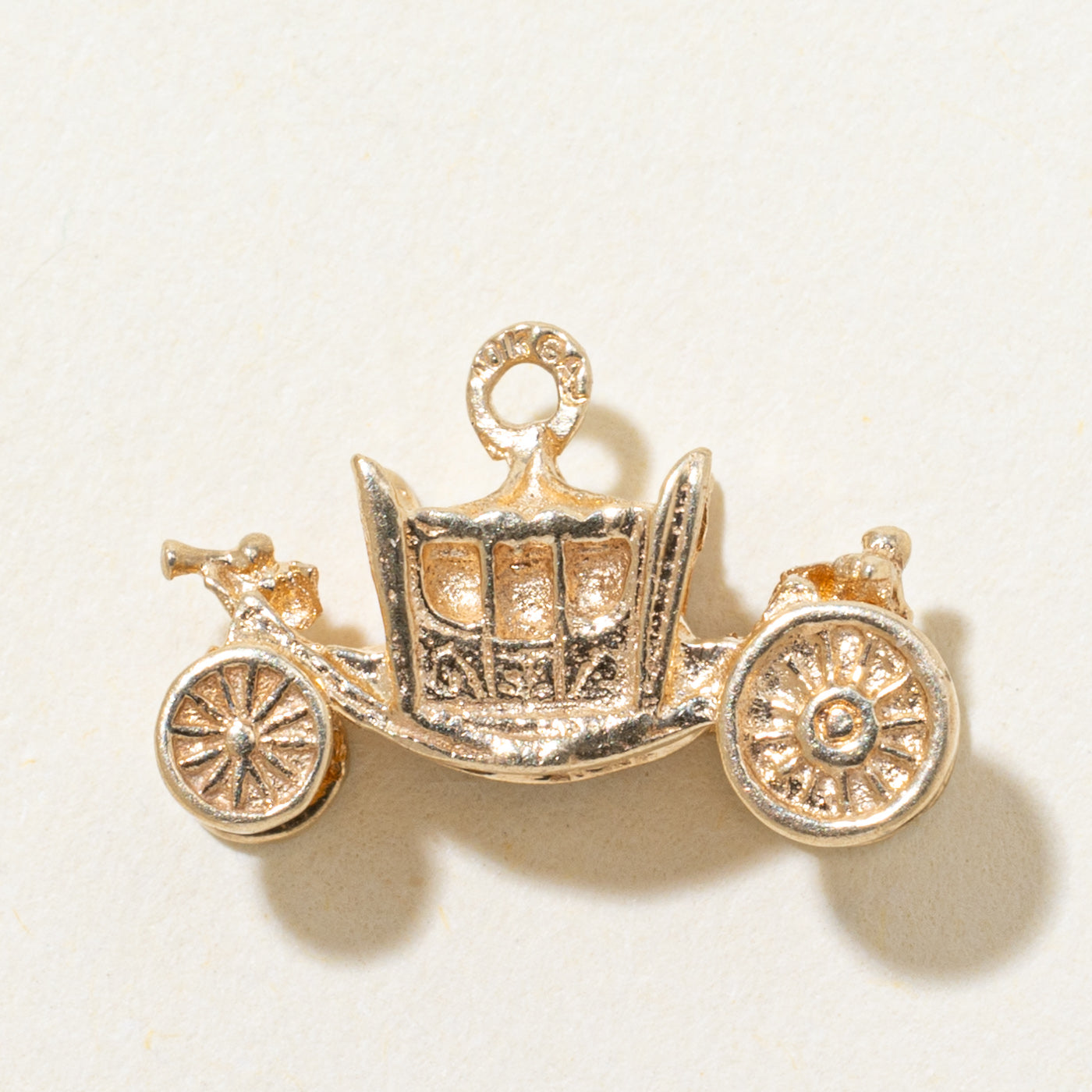 10k Yellow Gold Carriage Charm