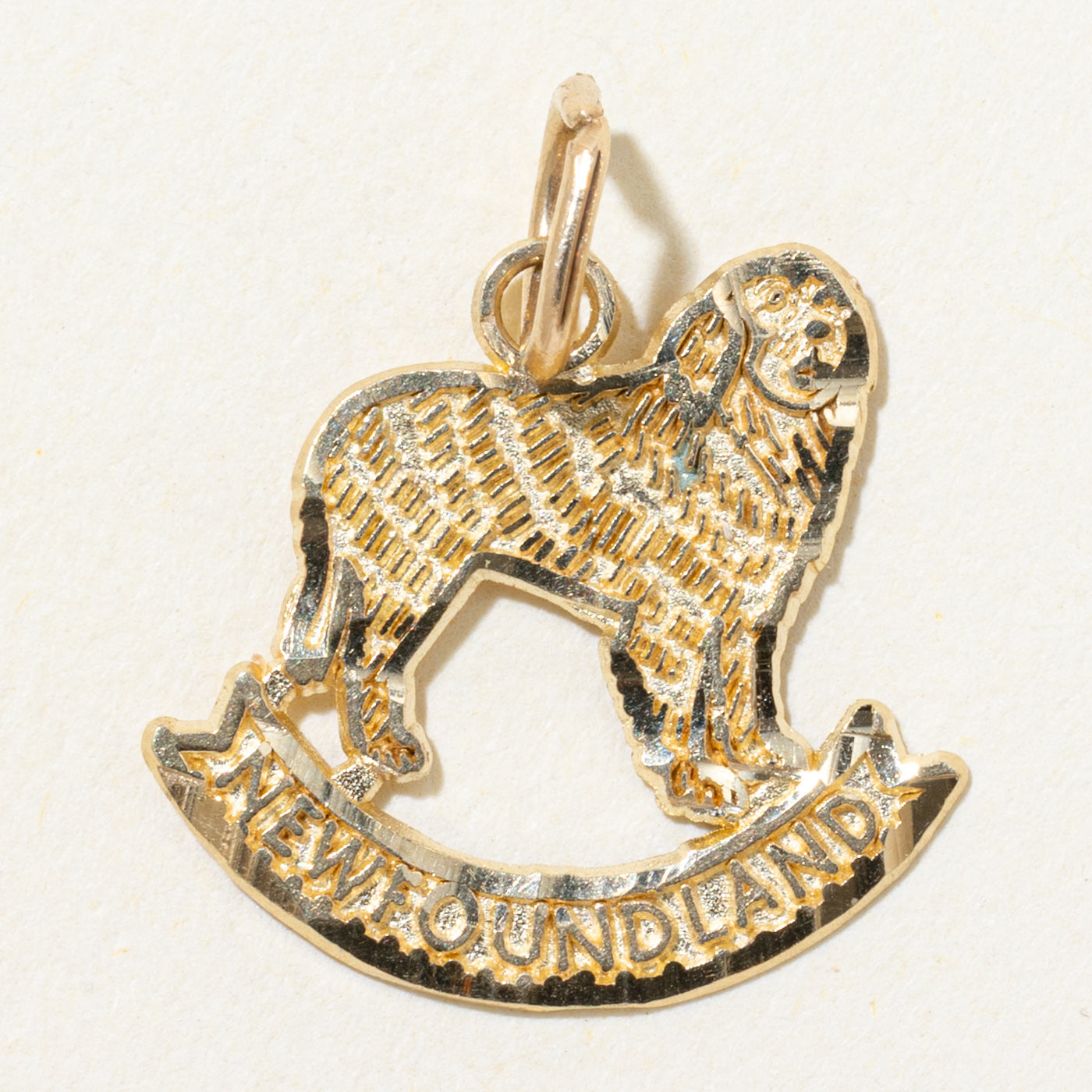 10k Yellow Gold Newfoundland Dog Charm