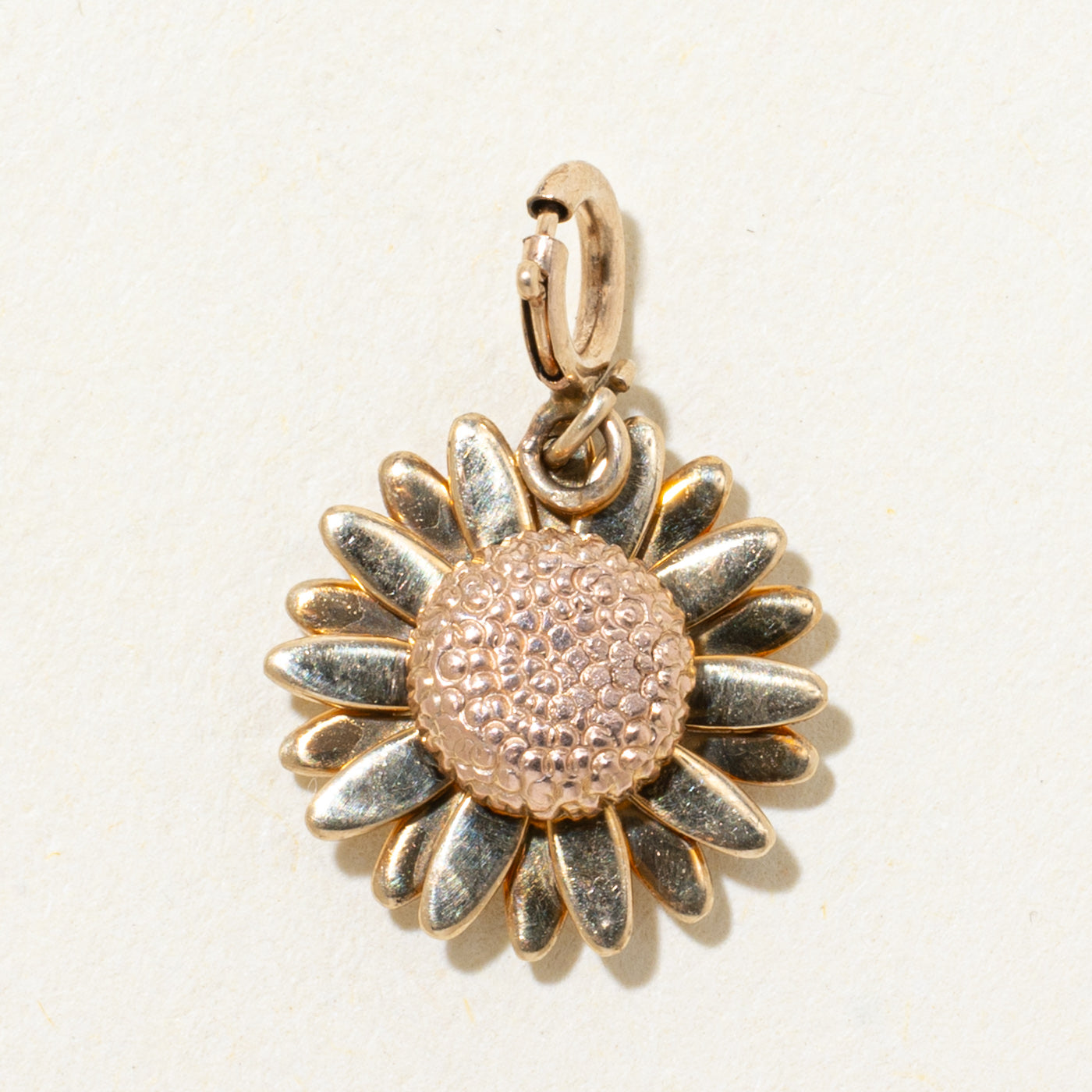 10k Yellow Gold Sunflower Charm