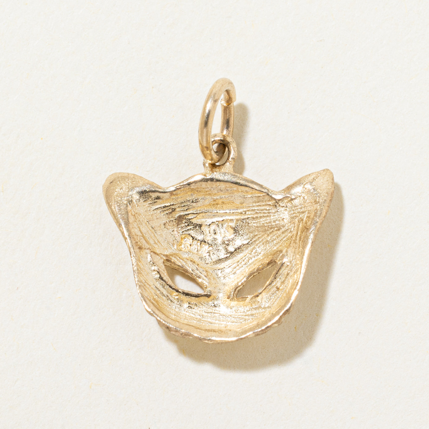 10k Yellow Gold Cat Mask Charm