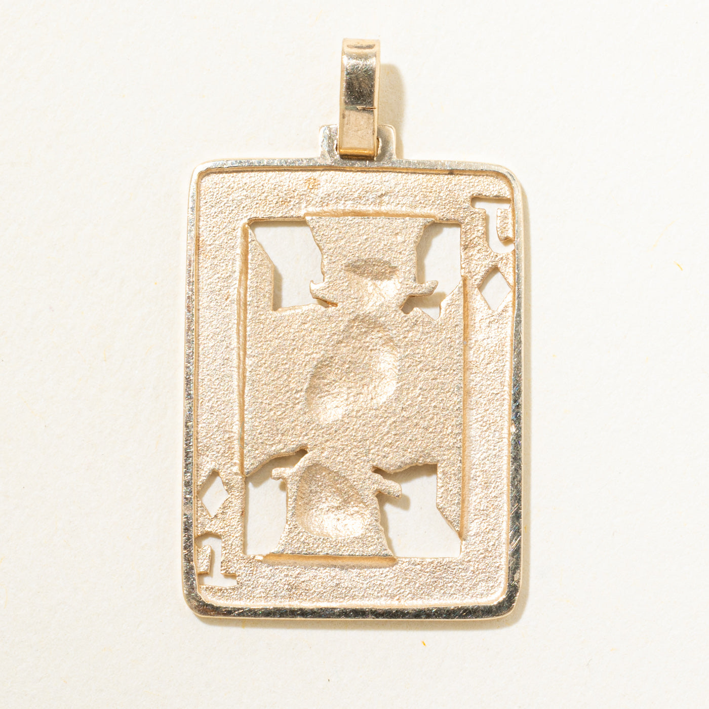 10k Yellow Gold Joker Card Pendant