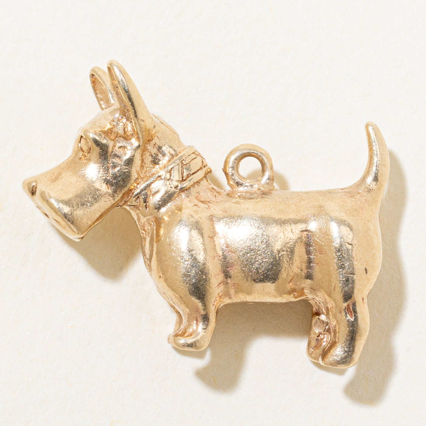 10k Yellow Gold Scottie Dog Charm