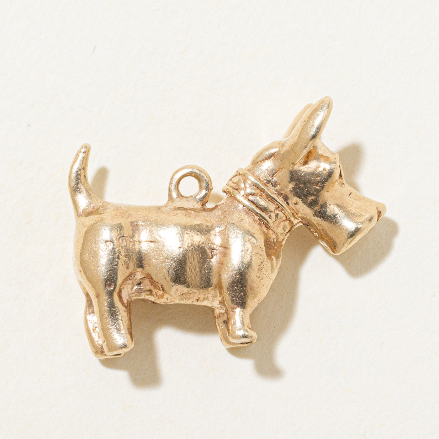 10k Yellow Gold Scottie Dog Charm
