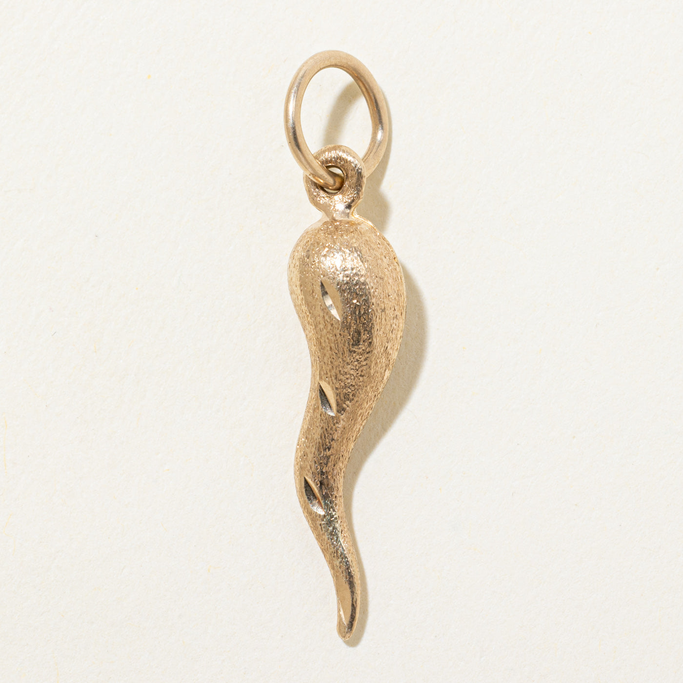10k Yellow Gold Cornichello Charm