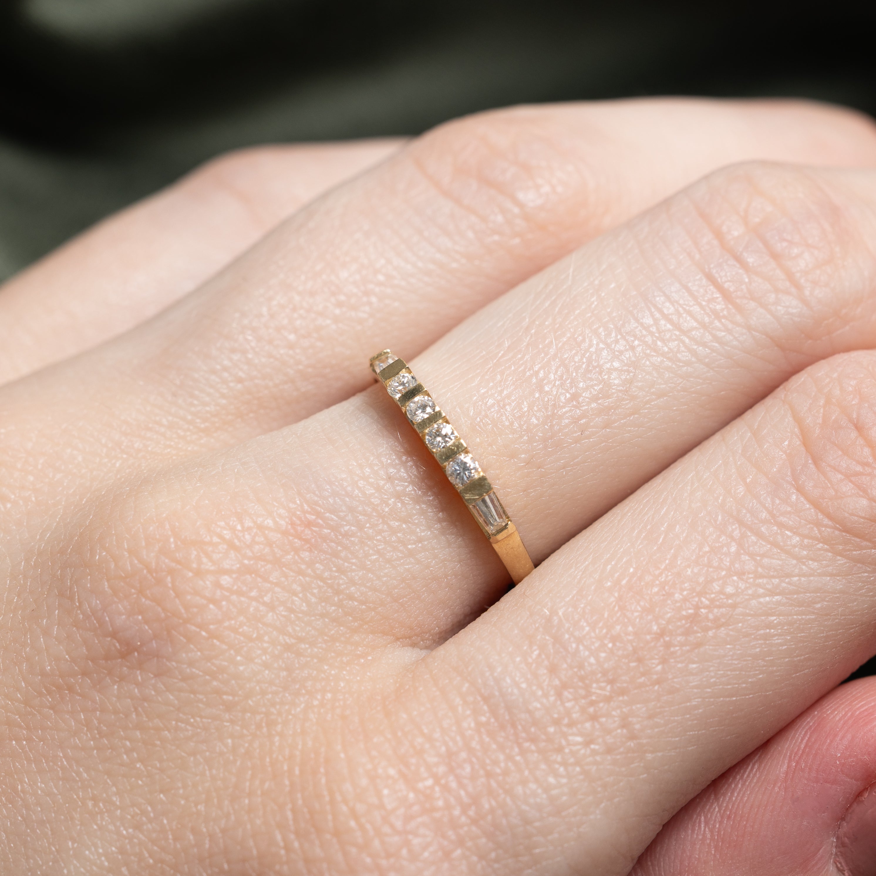 Channel Set Mix Cut Diamond Ring | 0.20ctw | SZ 6.25