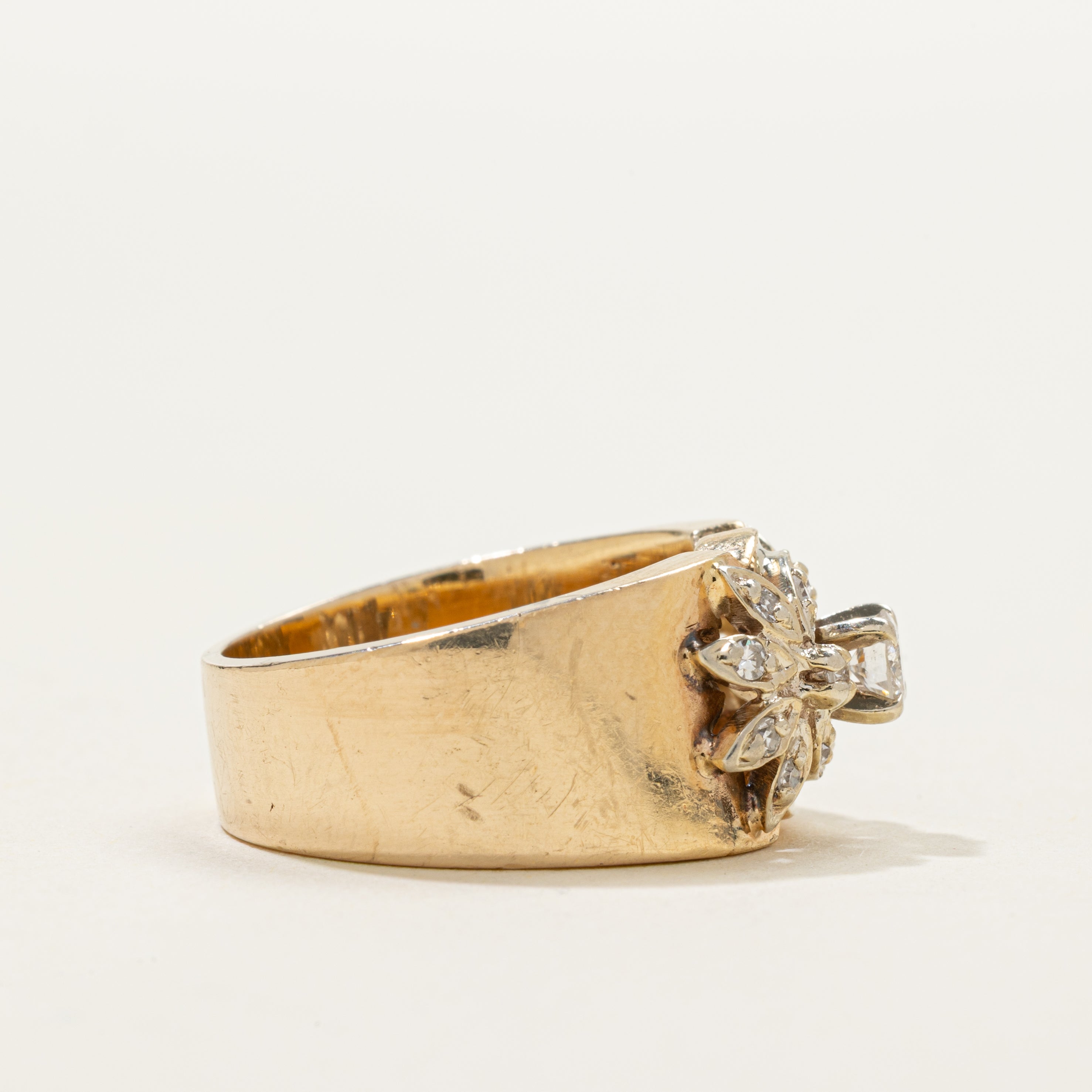 Diamond Leaf Design Ring | 0.34ctw | SZ 6.25