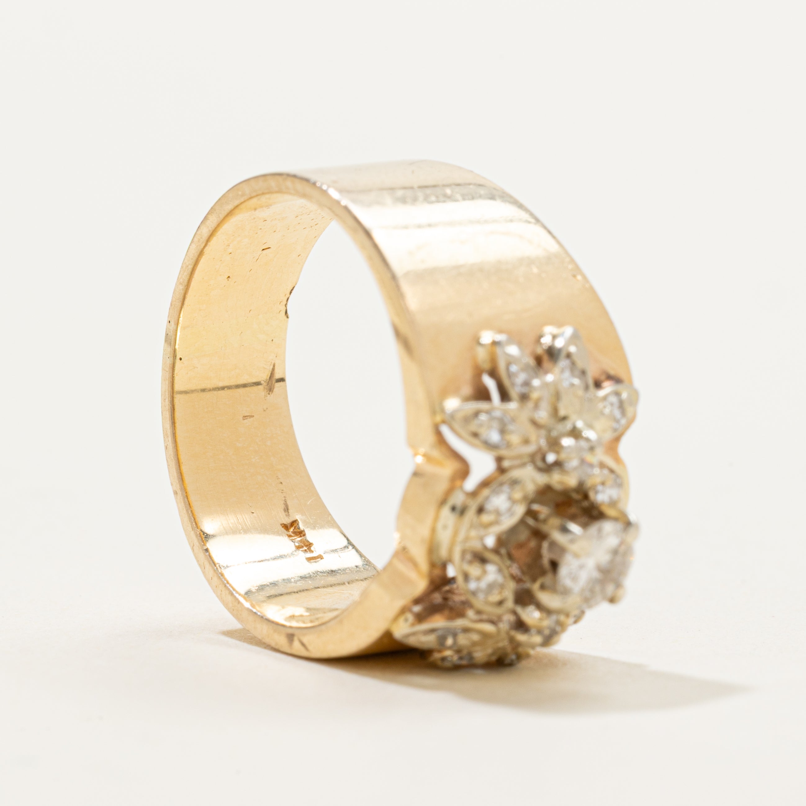 Diamond Leaf Design Ring | 0.34ctw | SZ 6.25