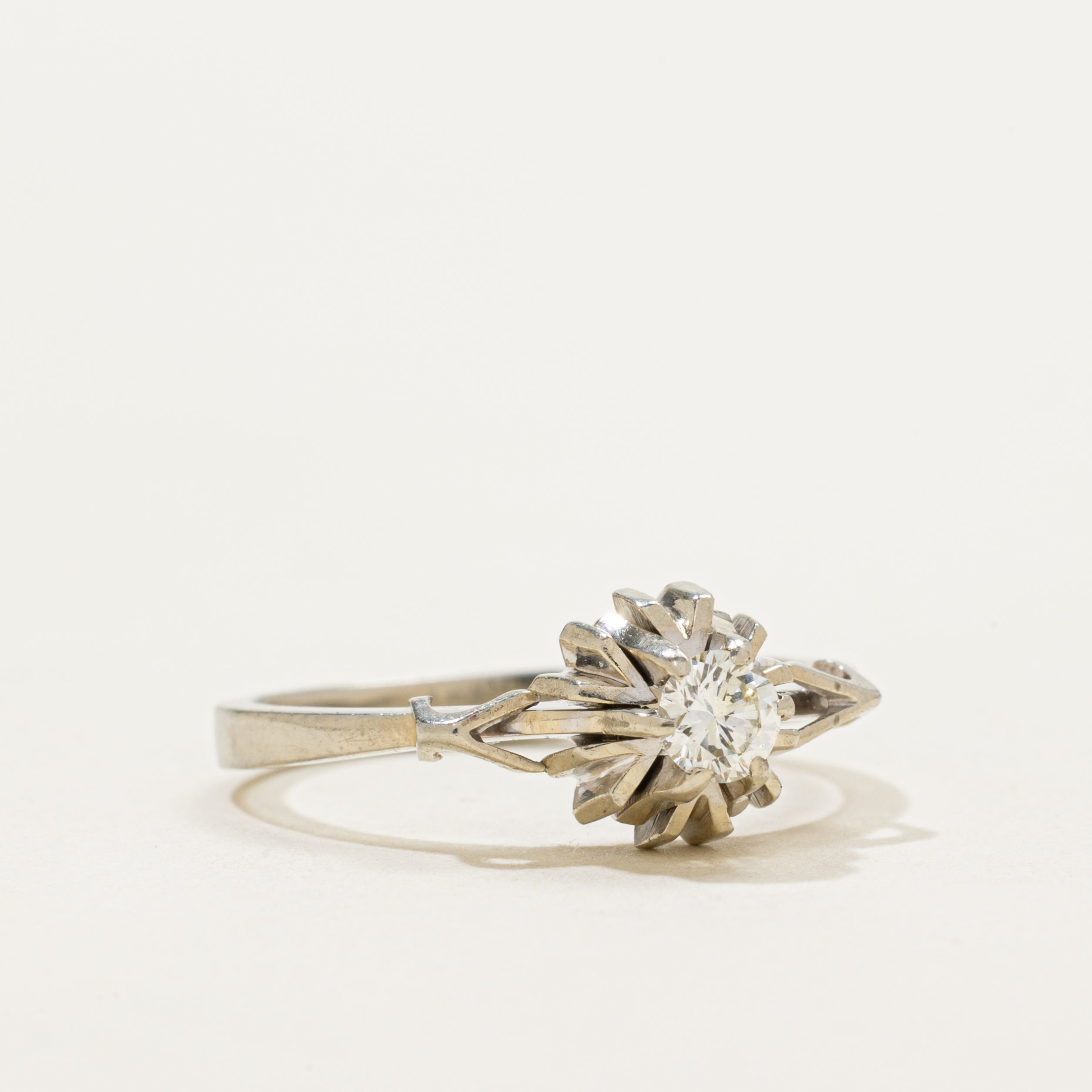High Set Solitaire Diamond Ring | 0.19ct | SZ 6.25