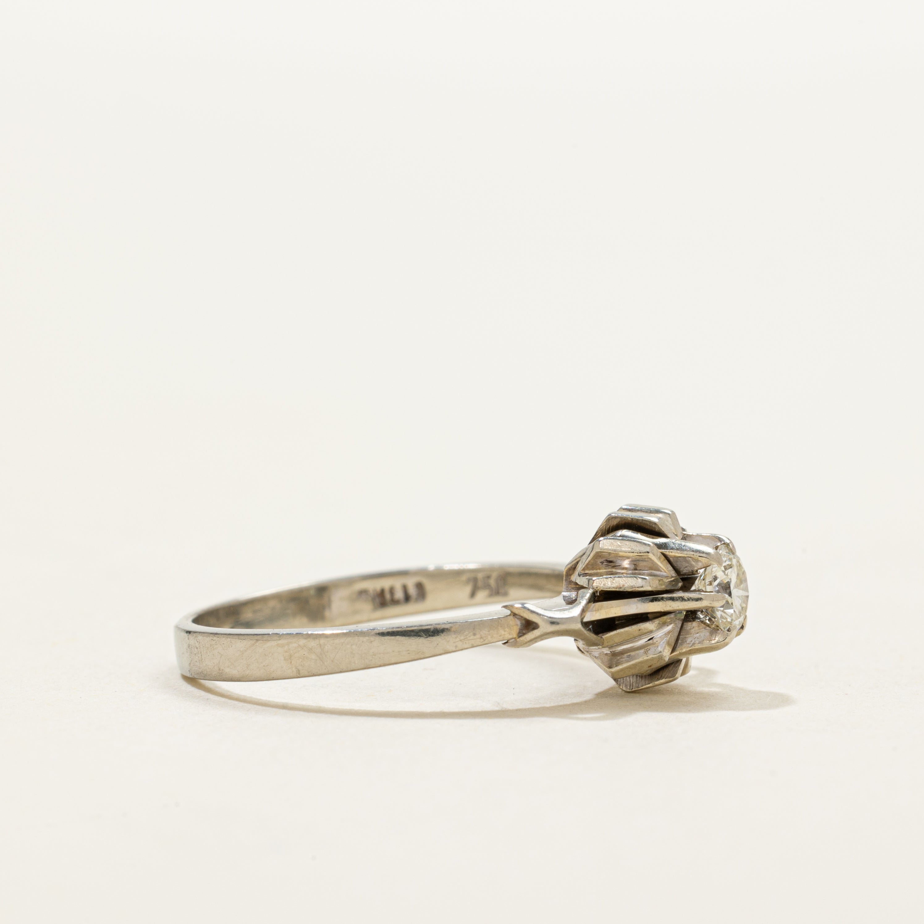 High Set Solitaire Diamond Ring | 0.19ct | SZ 6.25