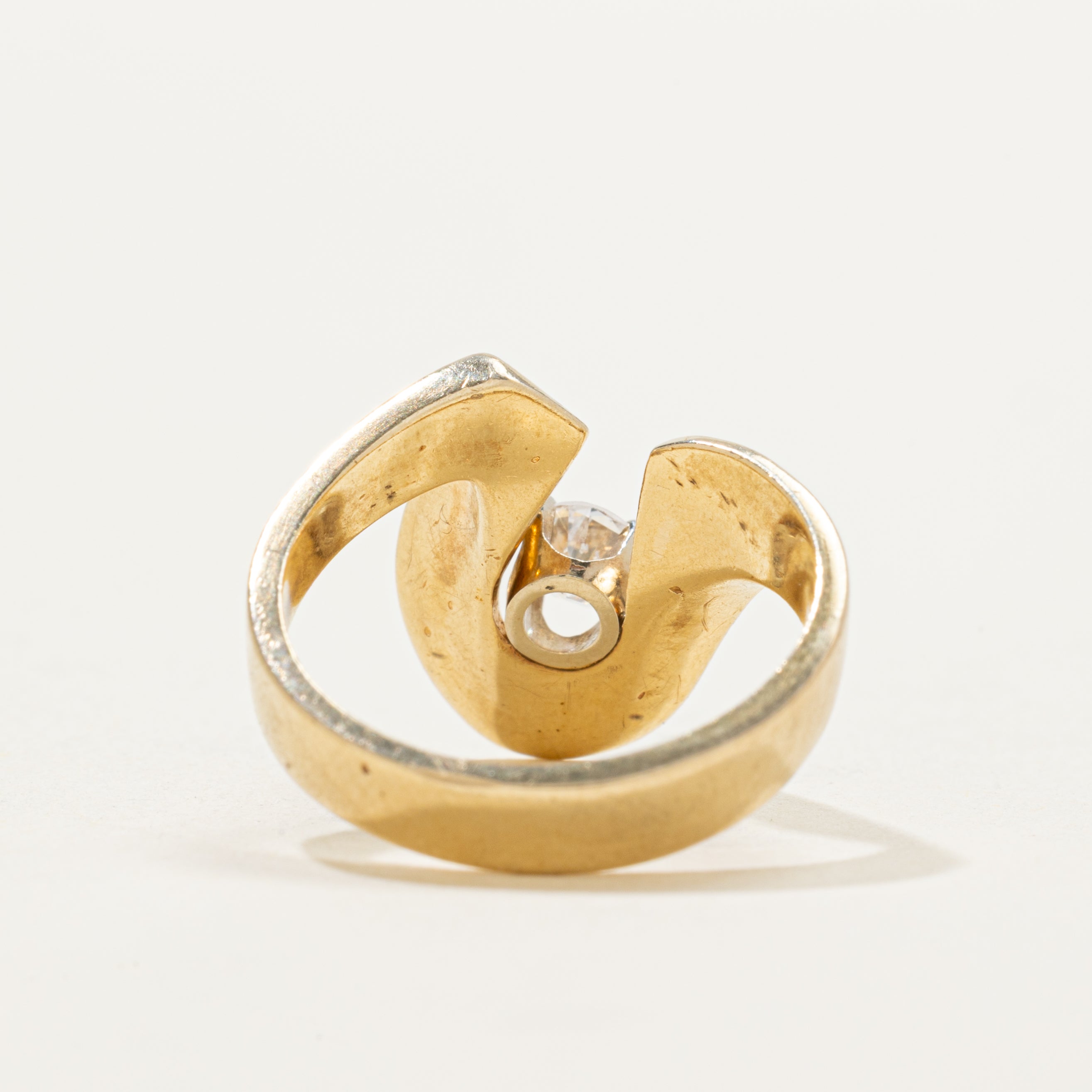 Solitaire Diamond Abstract Ring | 0.28ct | SZ 5.25