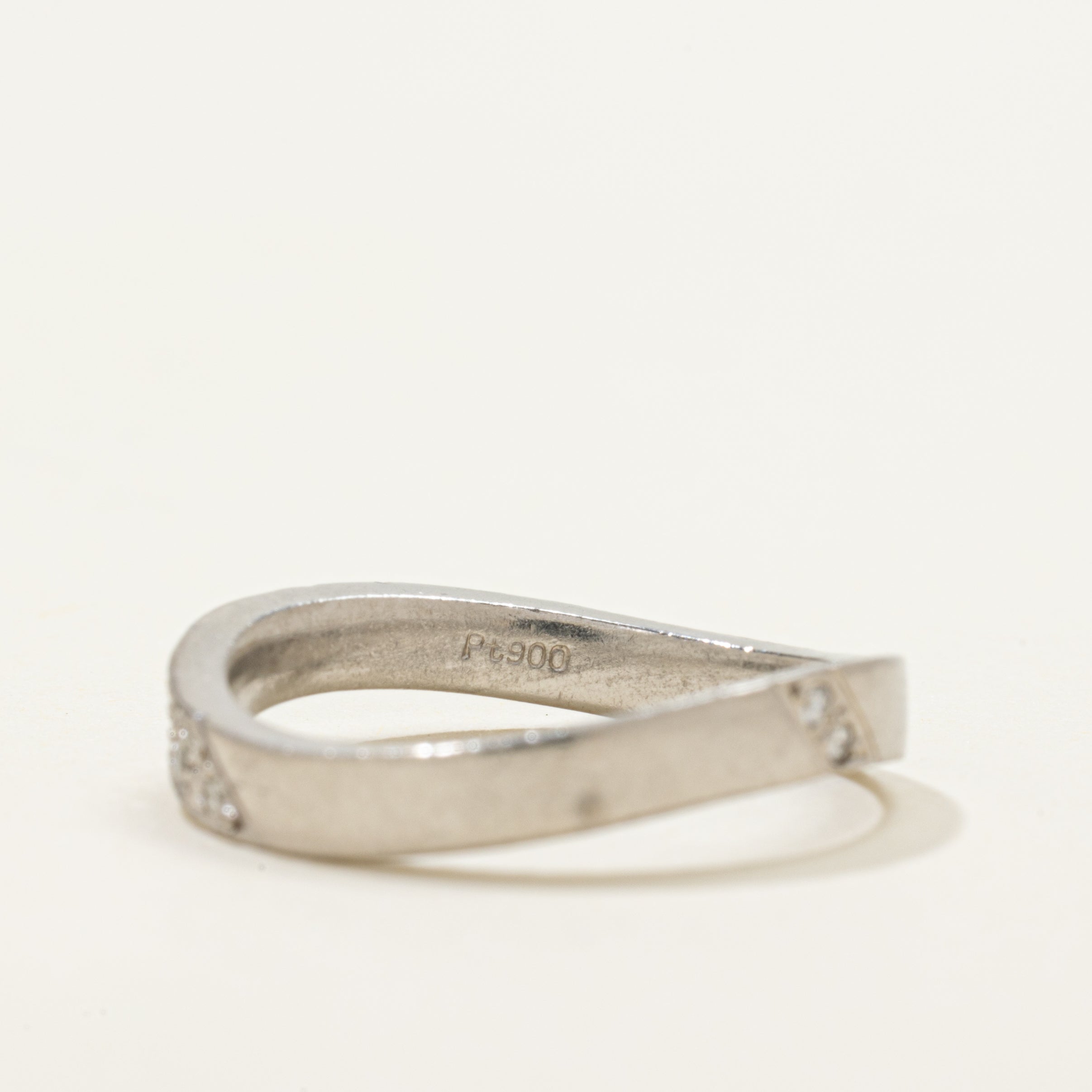 Pave Set Diamond Wave Band | 0.14ct | SZ 6