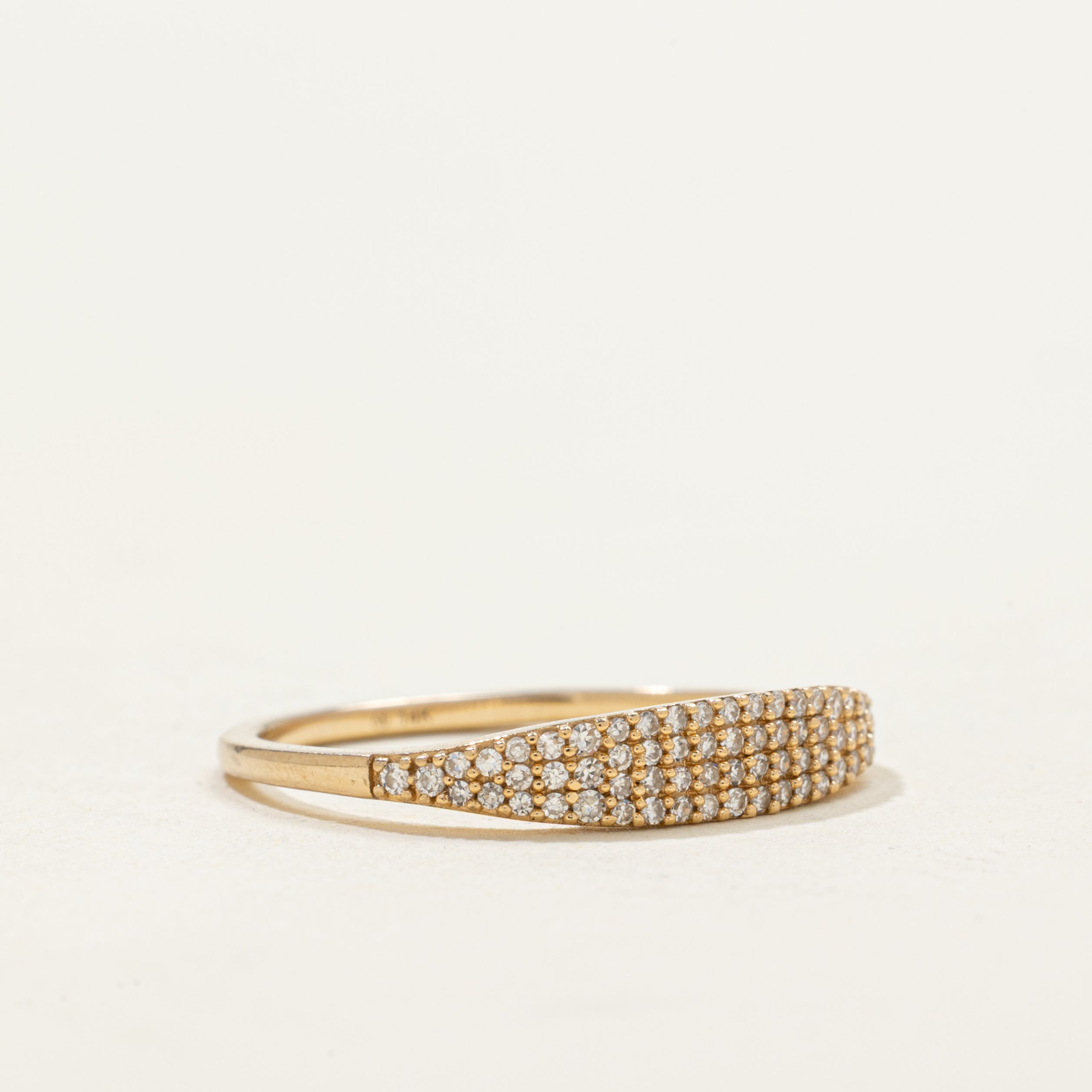 Pave Set Multi Row Diamond Ring | 0.17ct | SZ 6.25