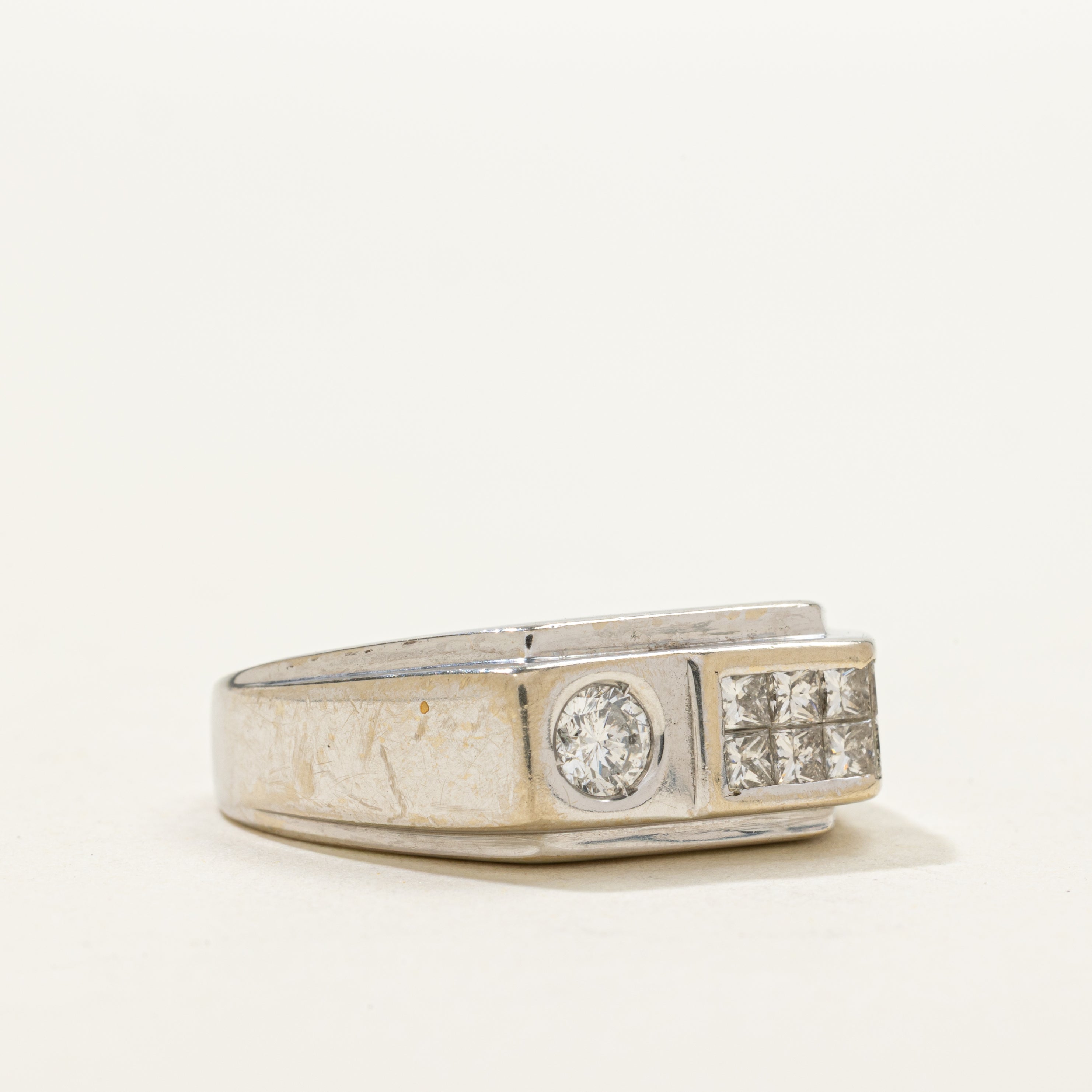 18k Diamond Accented Geometric Ring | 0.68ctw | SZ 9