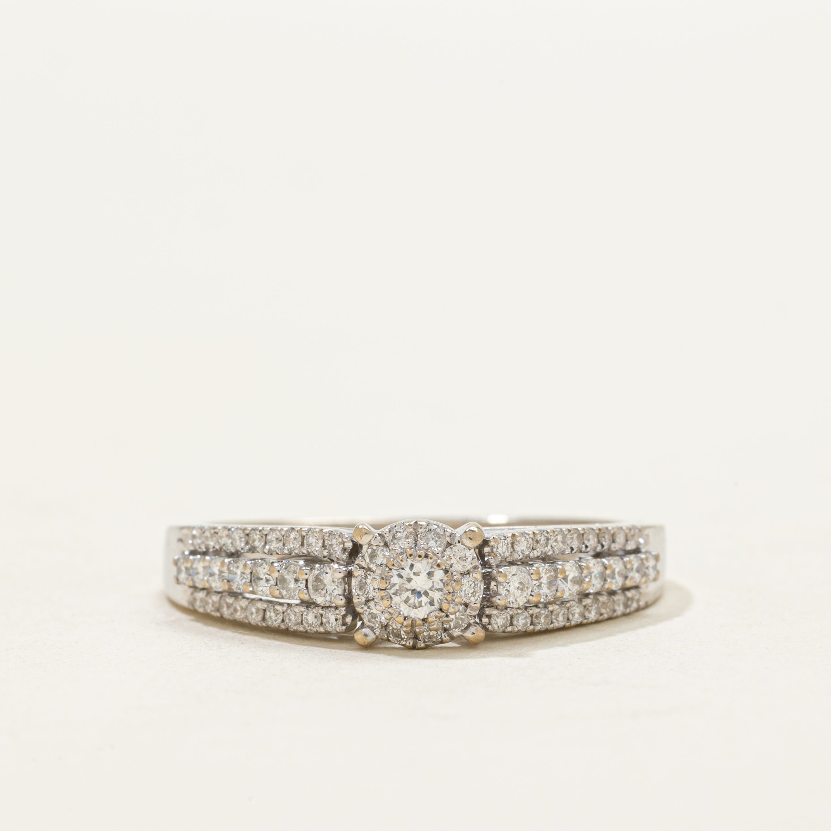 Illusion Set Diamond Cluster Ring | 0.30ctw | SZ 7.5
