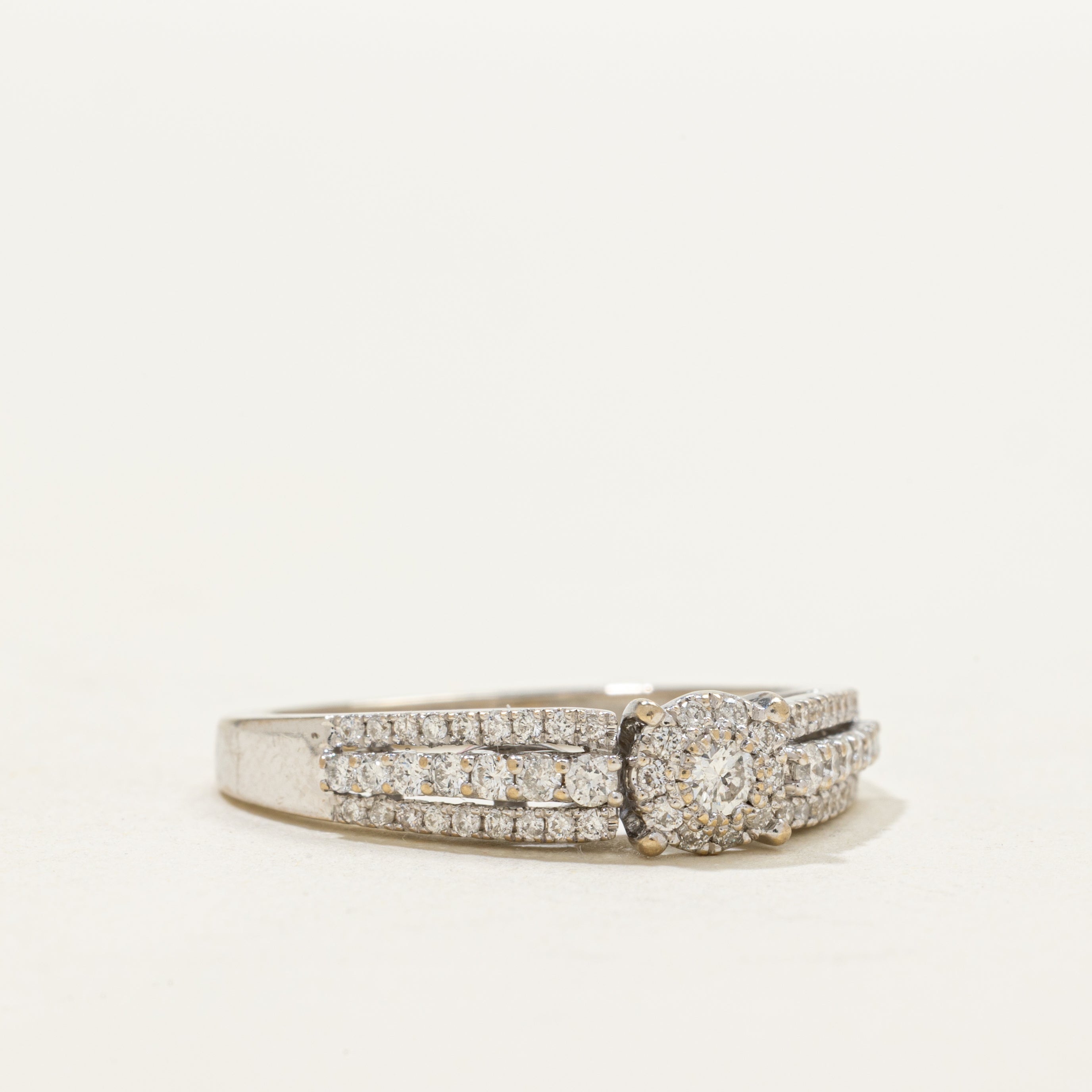 Illusion Set Diamond Cluster Ring | 0.30ctw | SZ 7.5