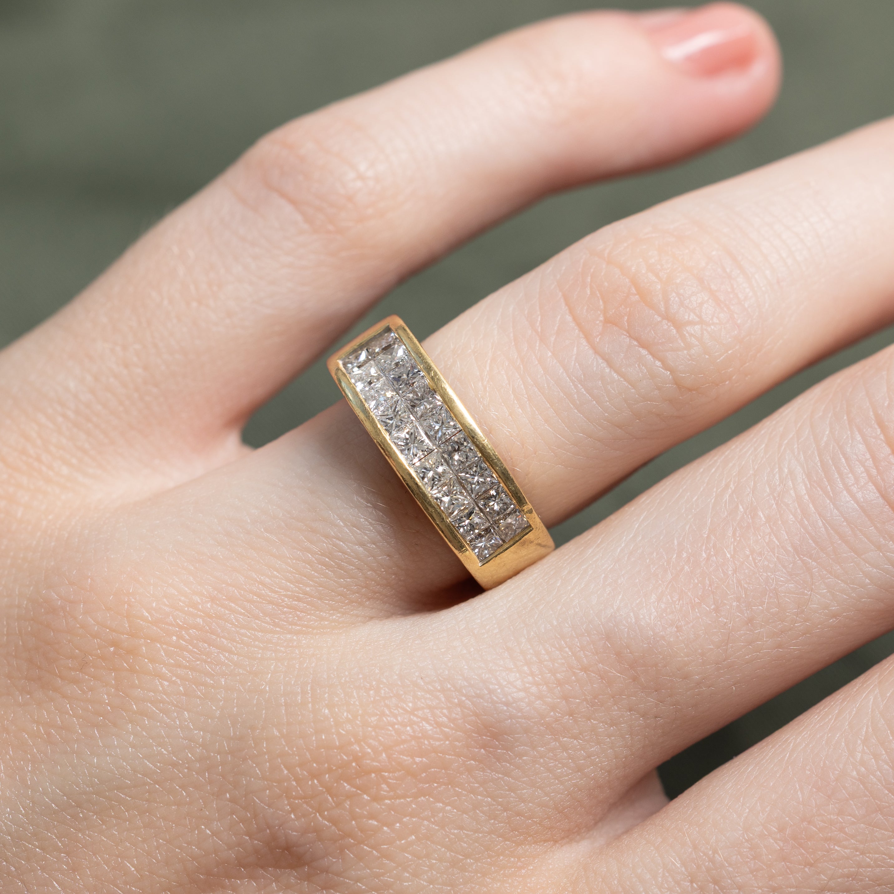 Invisible Set Princess Cut Diamond Band | 1.00ctw | SZ 5.75