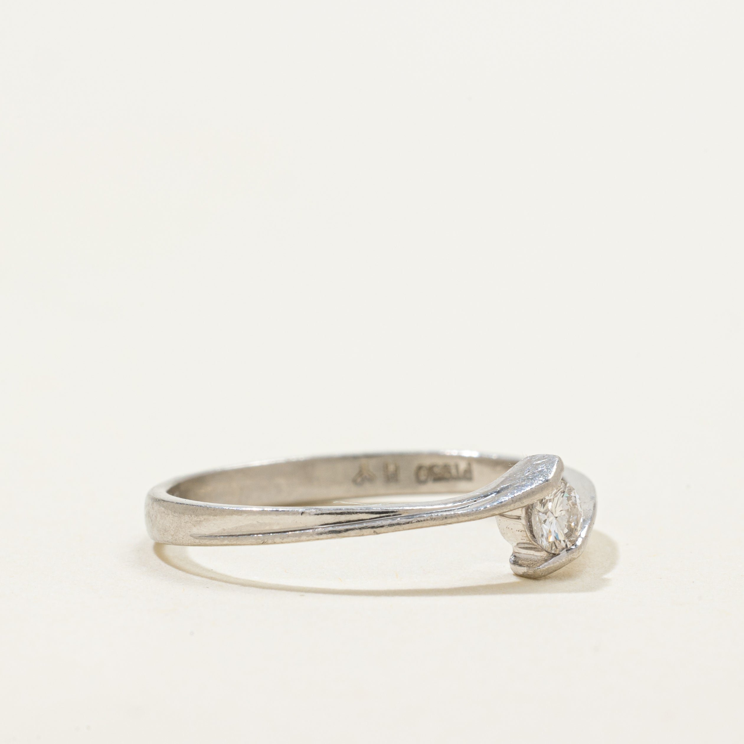 Tension Set Diamond Bypass Ring | 0.07ct | SZ 3.5