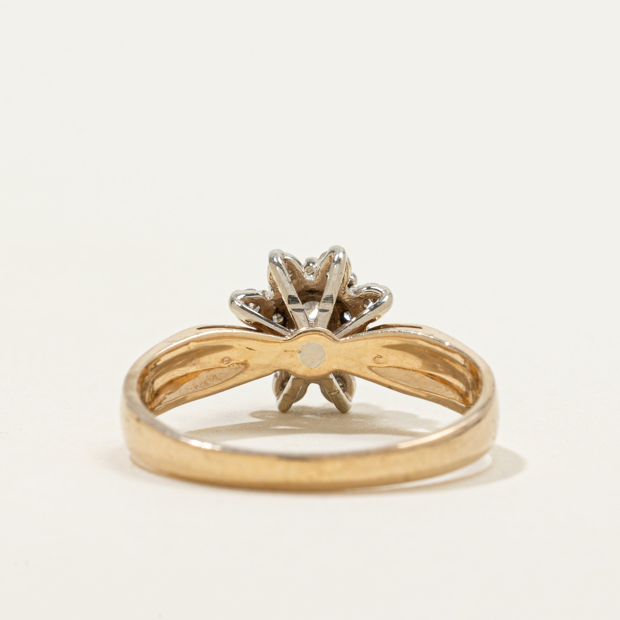 Yellow Gold Diamond Cluster Ring | 0.24ctw | SZ 6.25
