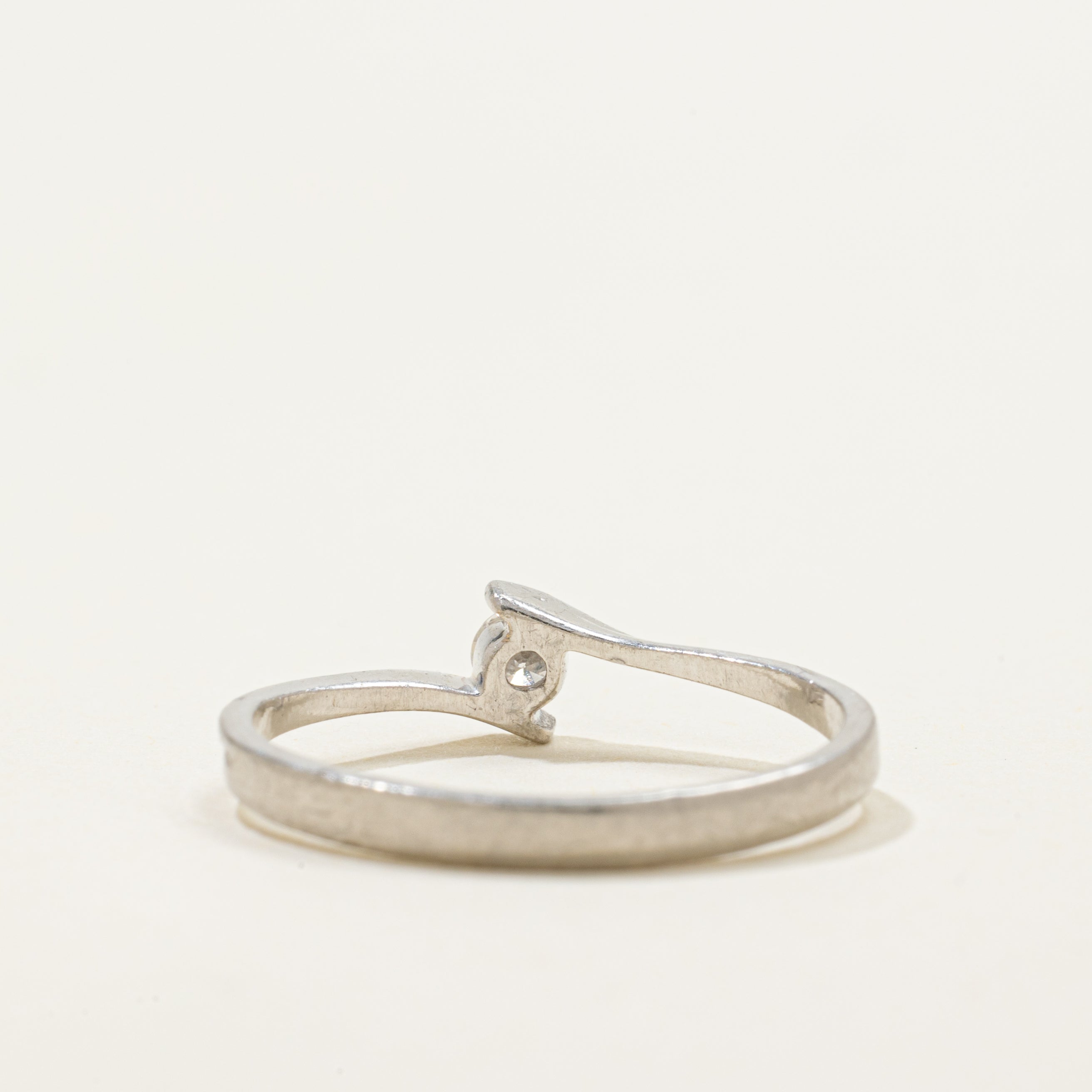 Tension Set Diamond Bypass Ring | 0.07ct | SZ 3.5
