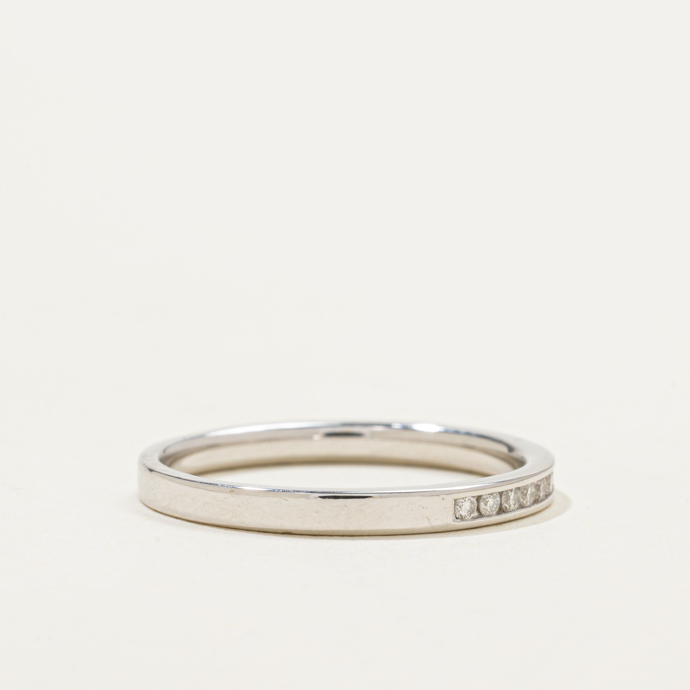 White Gold Channel Set Diamond Band | 0.10ct | 2.10mm | SZ 6.5